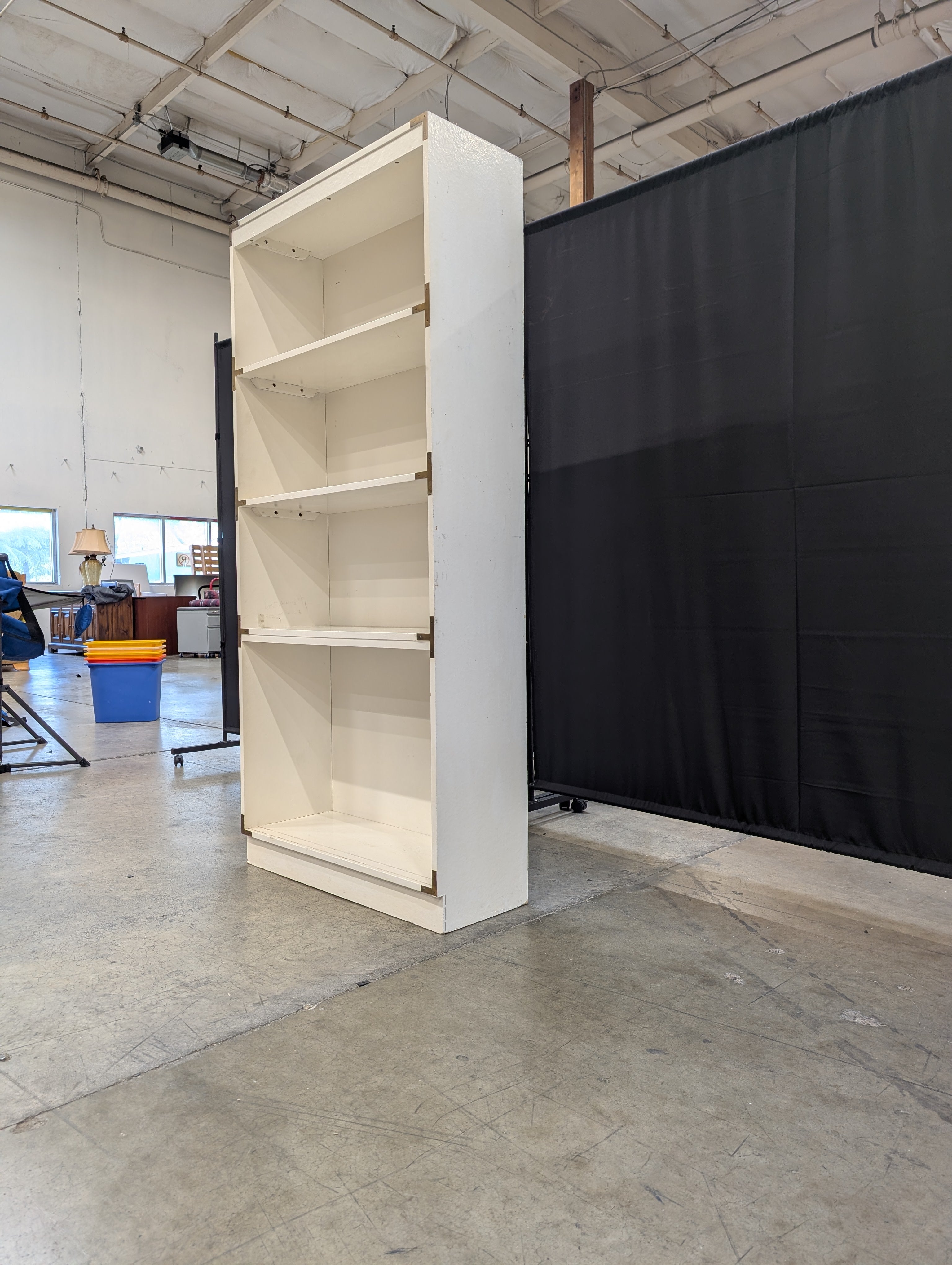 Used White Four-Shelf Bookcase