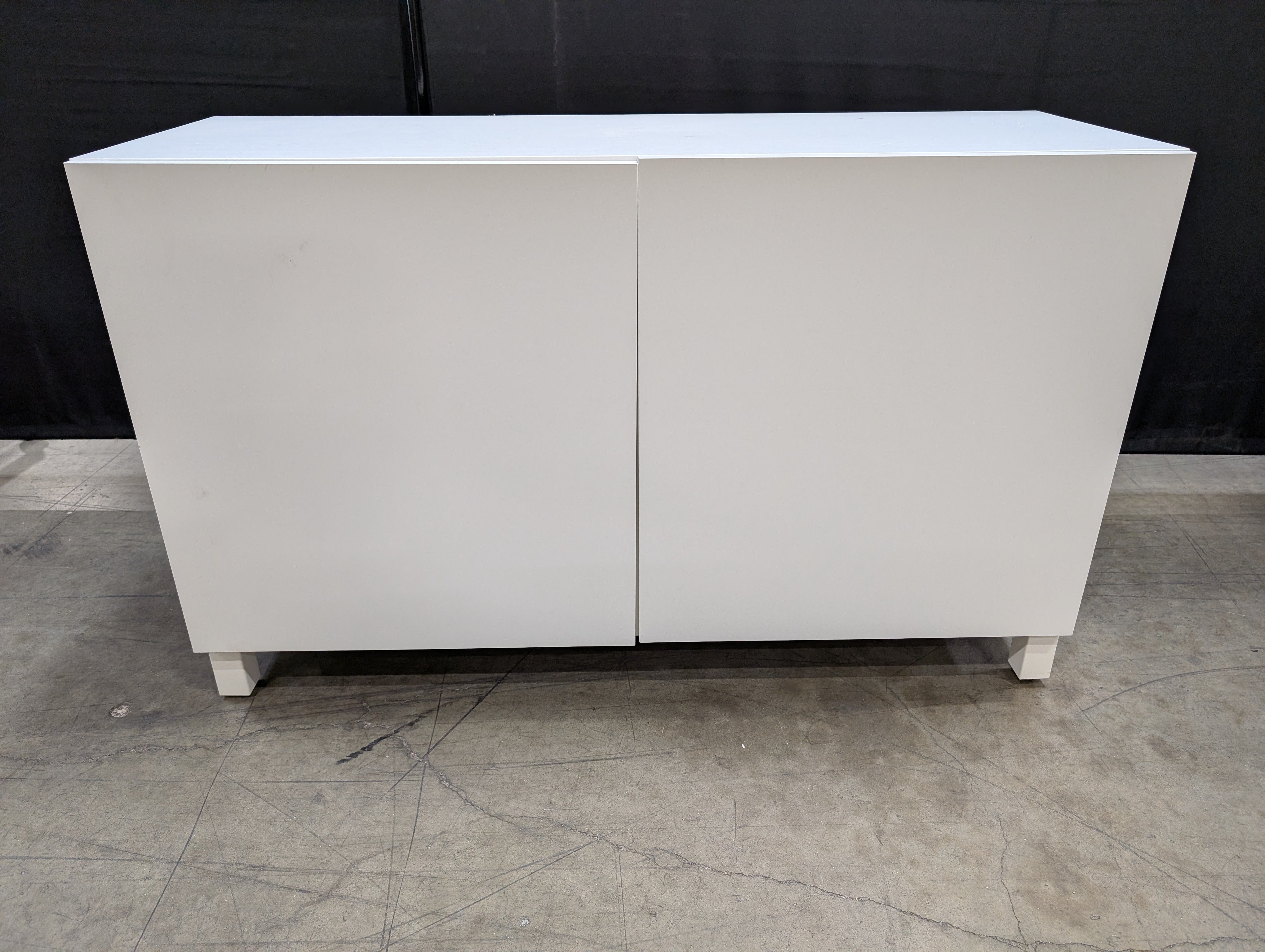 Contemporary White Two-Door Storage Cabinet