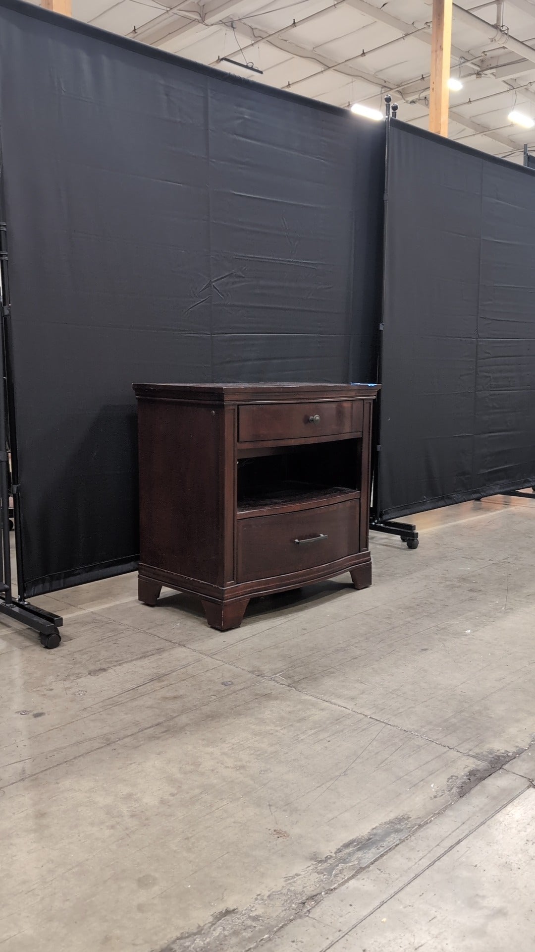 Rich Brown Universal Furniture Wooden Nightstand with Drawer and Shelf