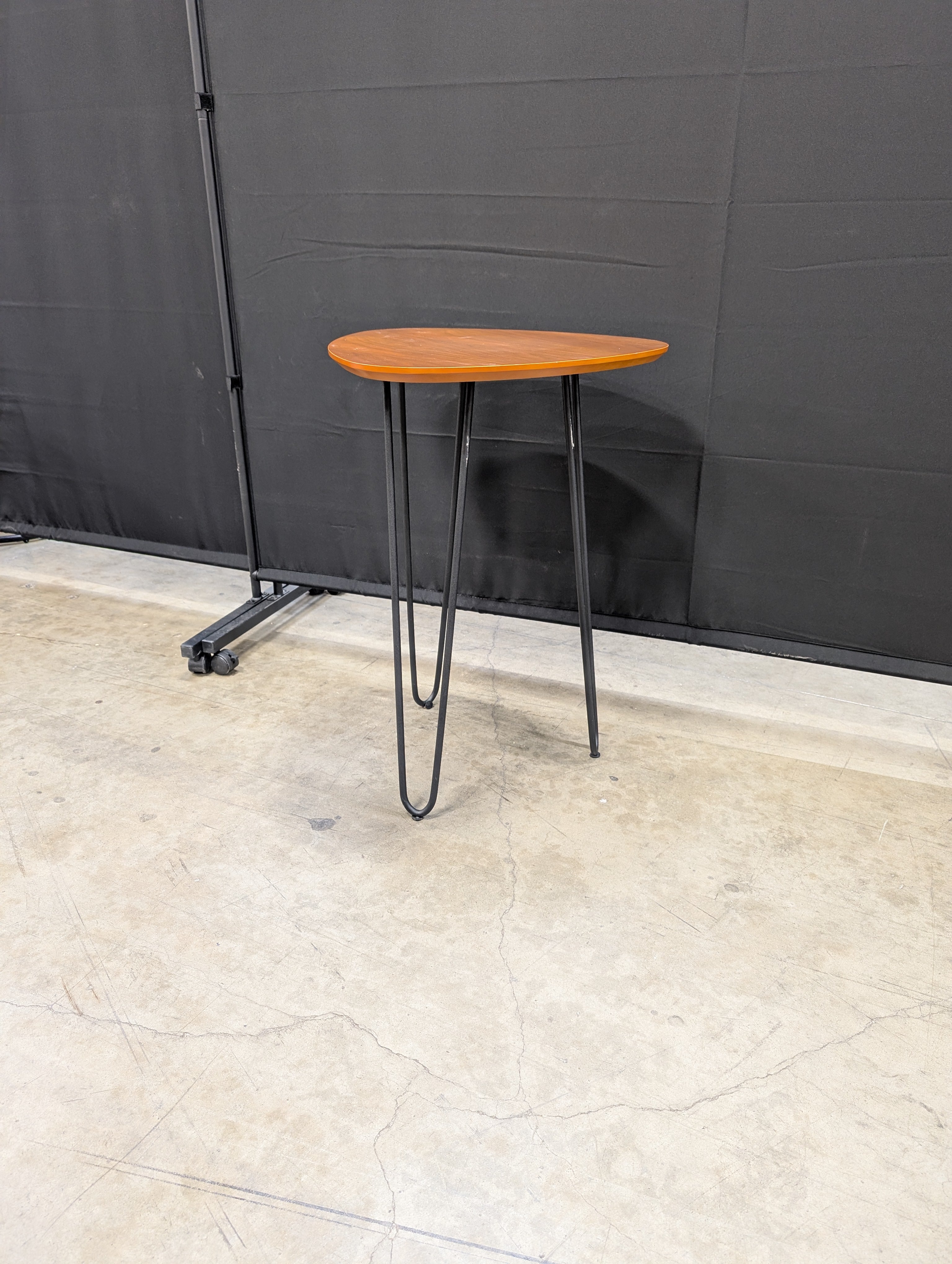 Walker Edison Triangular Wood Top Side Table