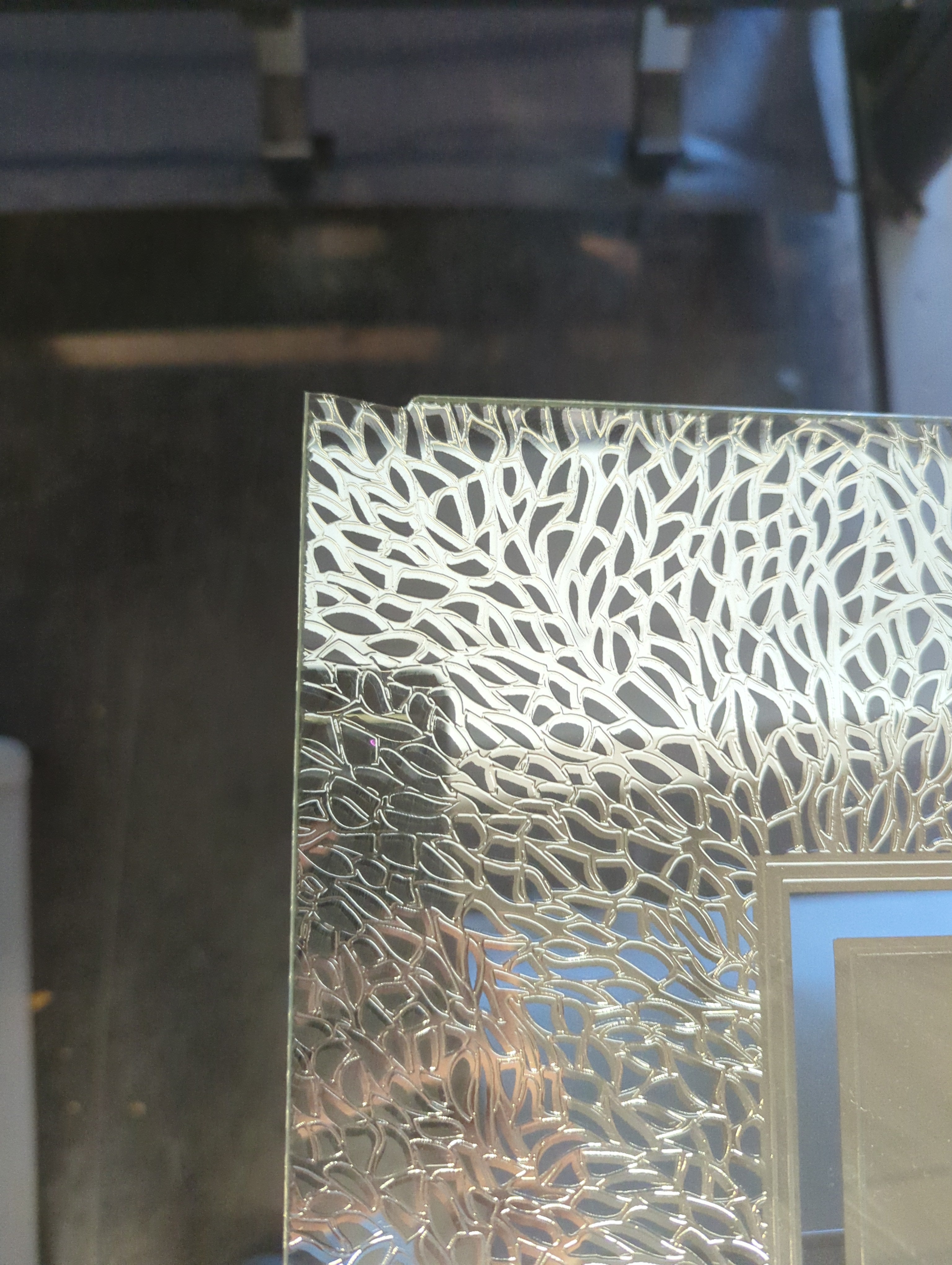Textured Silver Frame Rectangular Wall Mirror