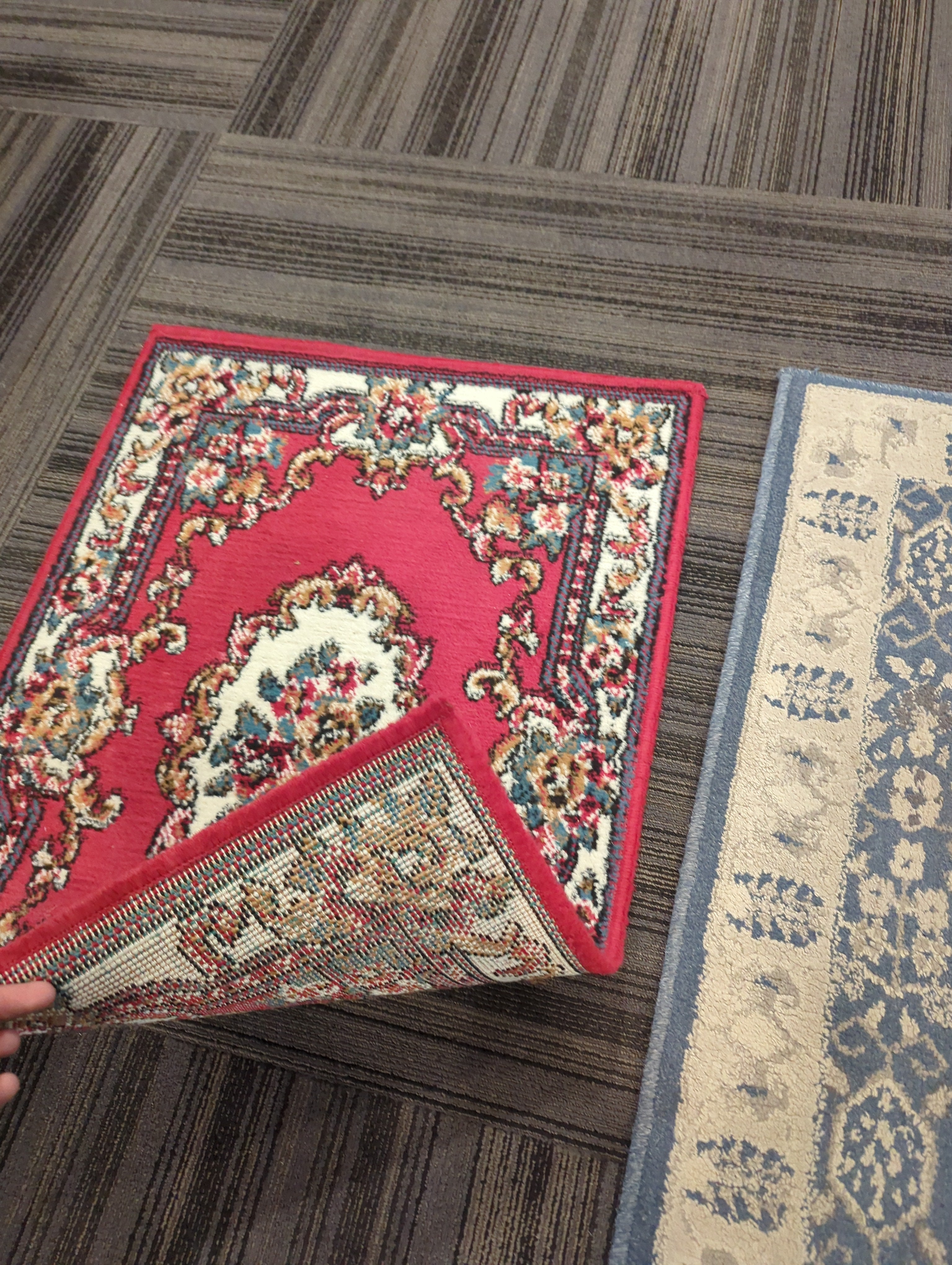 Red Hallway Traditional Rug