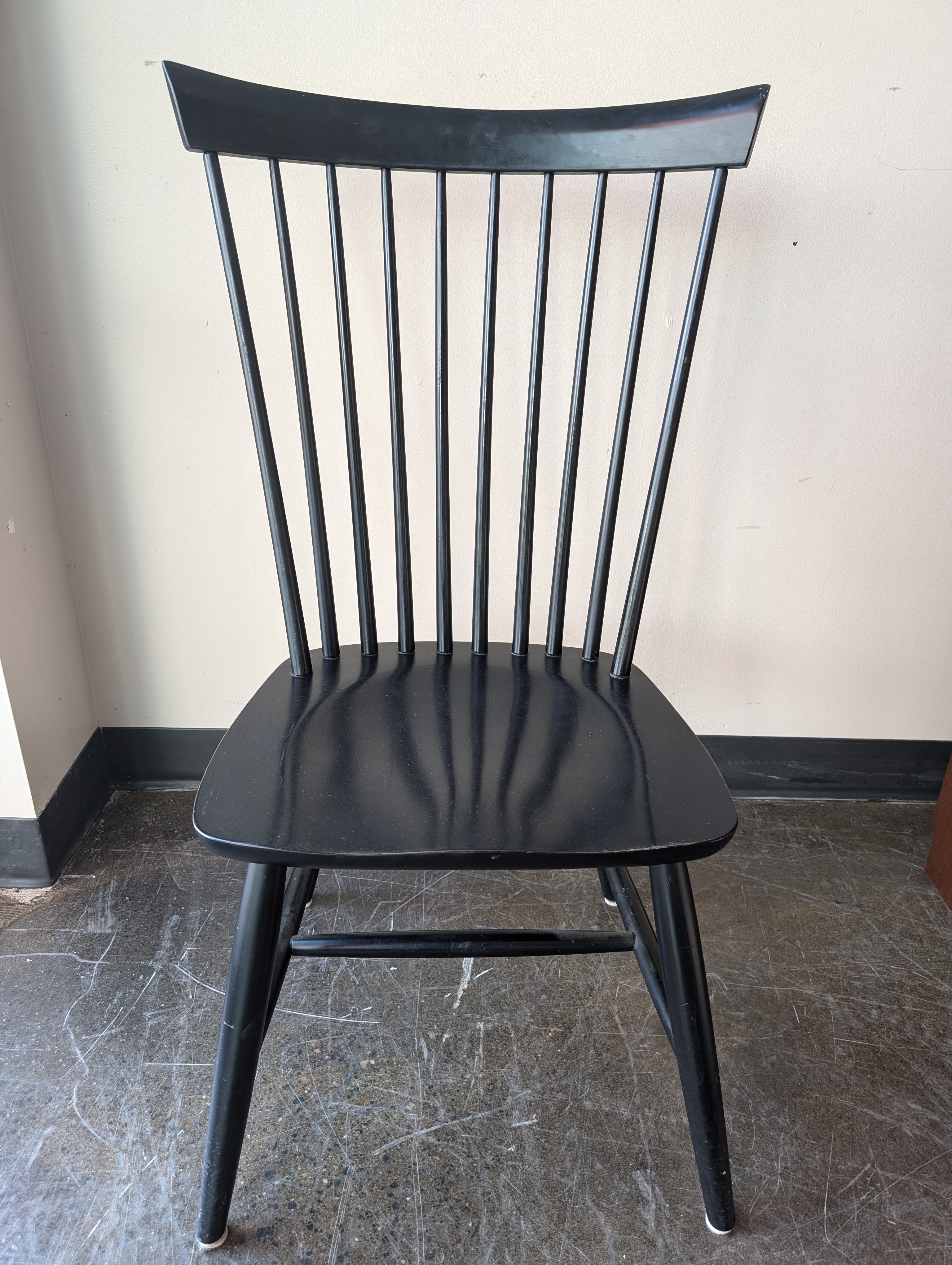Set of four- Classic Black Spindle Back Windsor Chair