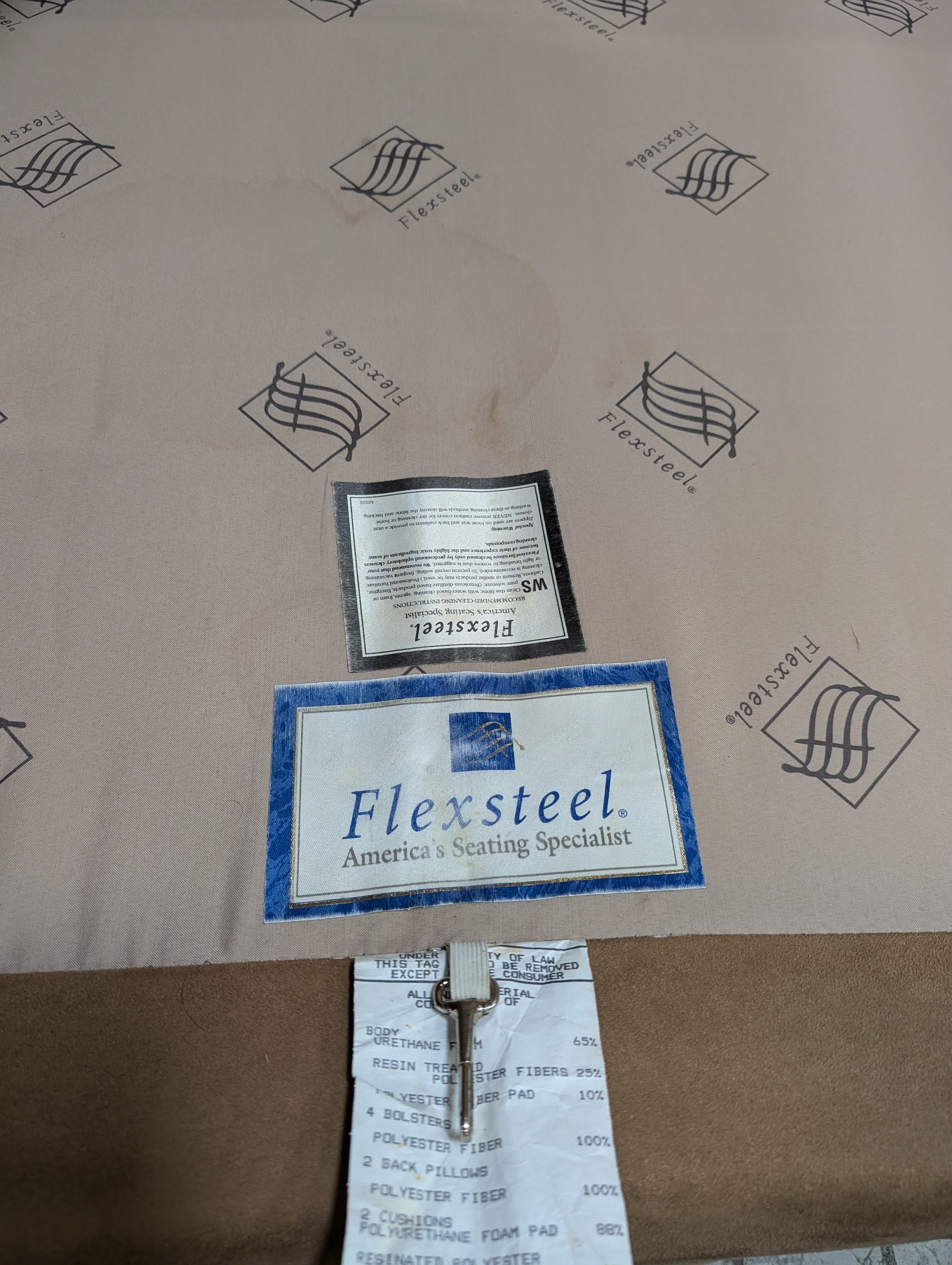 Neutral Beige Flexsteel Sofa