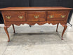 Vintage Cherry Finish Wood Sideboard with Cabriole Legs