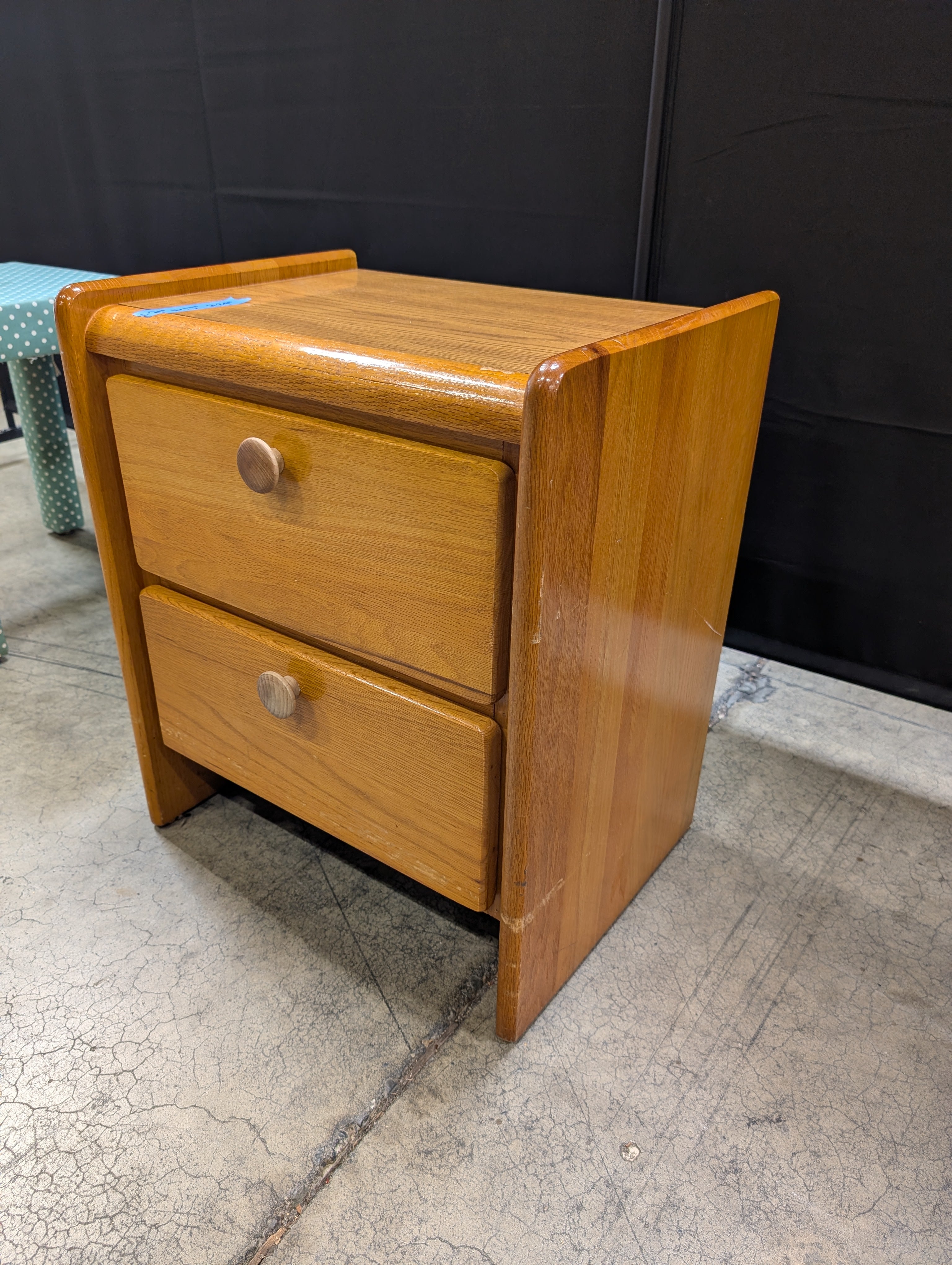 Classic Wooden Two-Drawer Nightstand