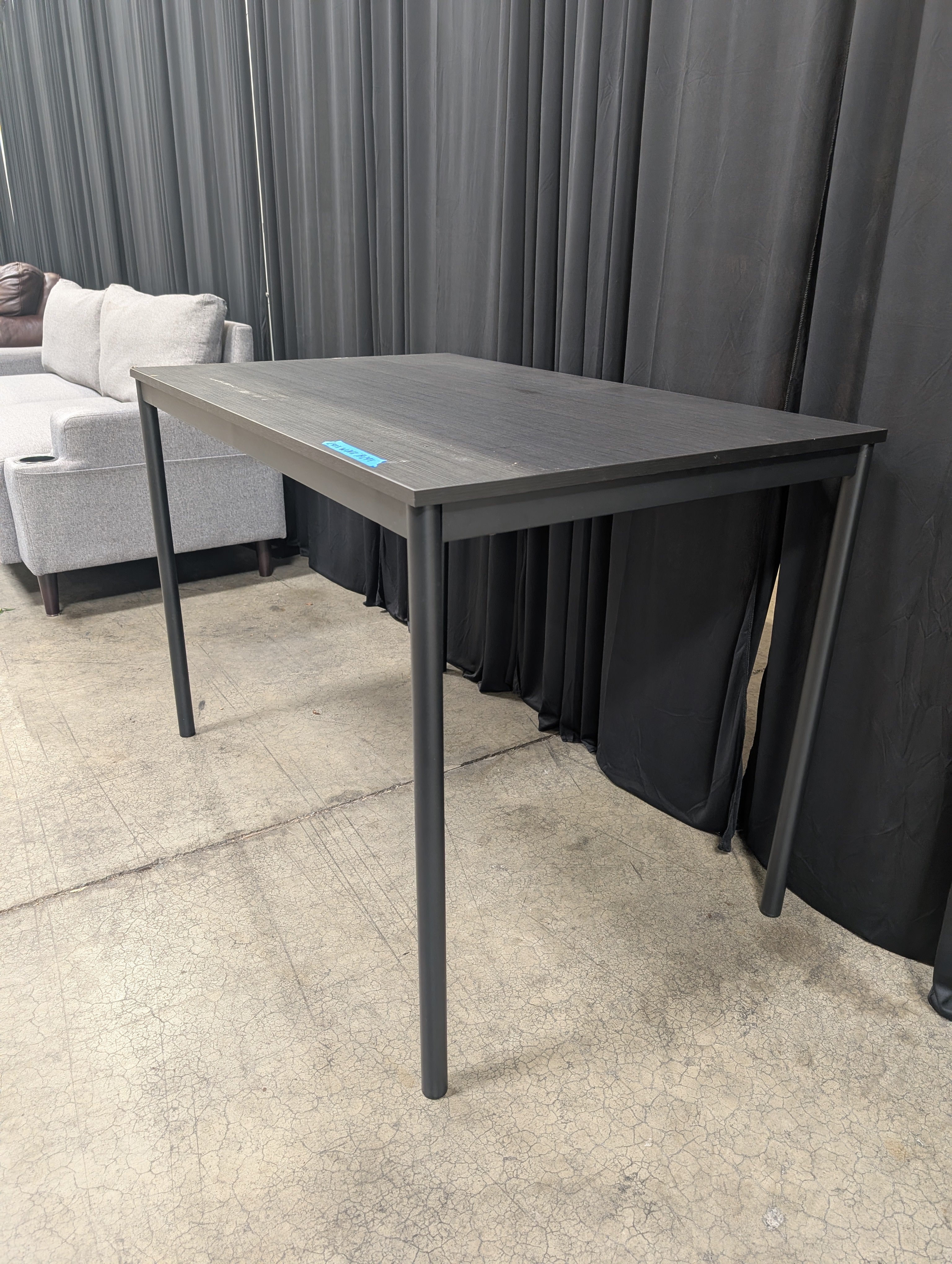 Simple Dark Grey Rectangular Desk