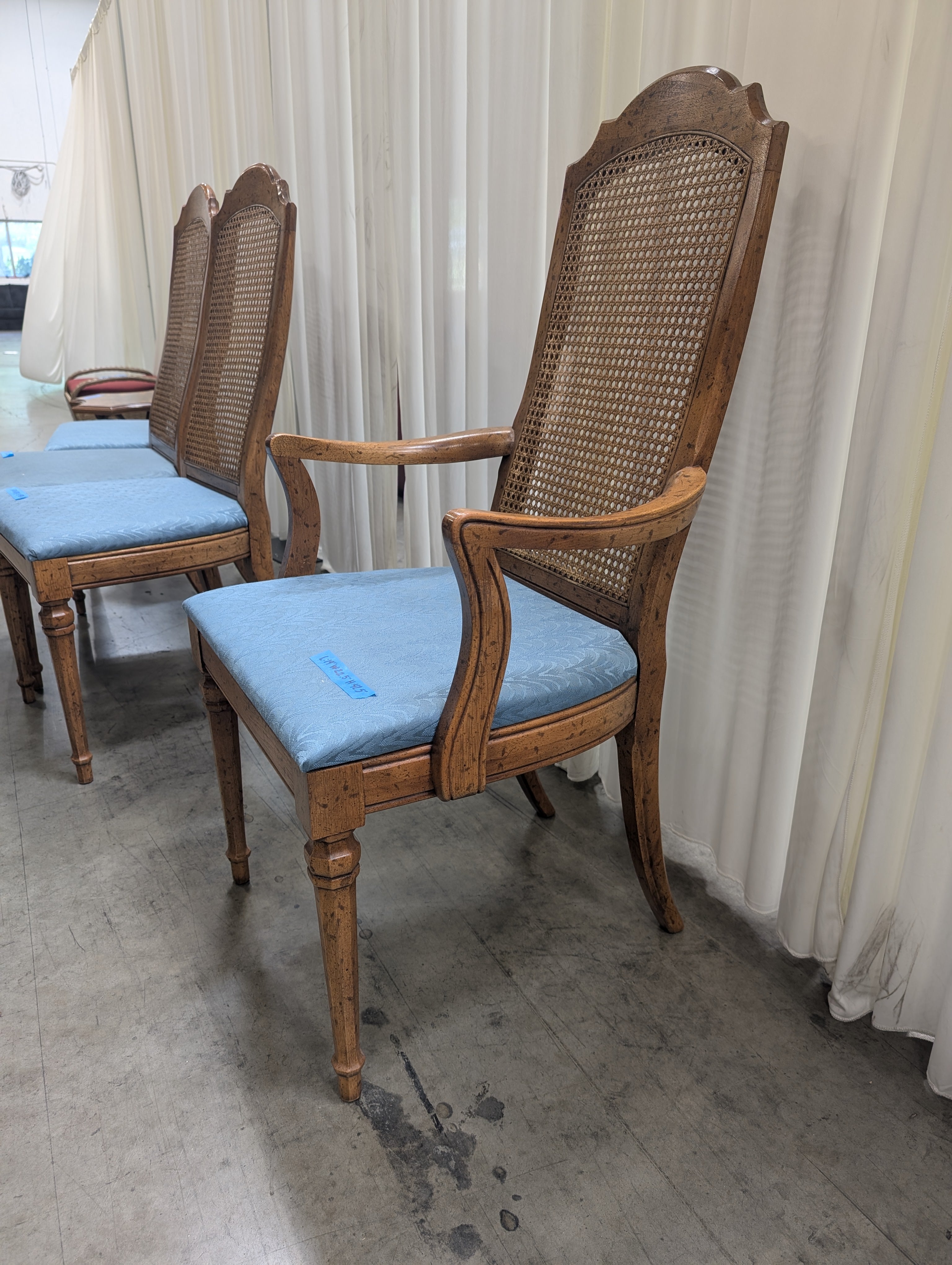 Vintage Cane Back Dining Arm Chair