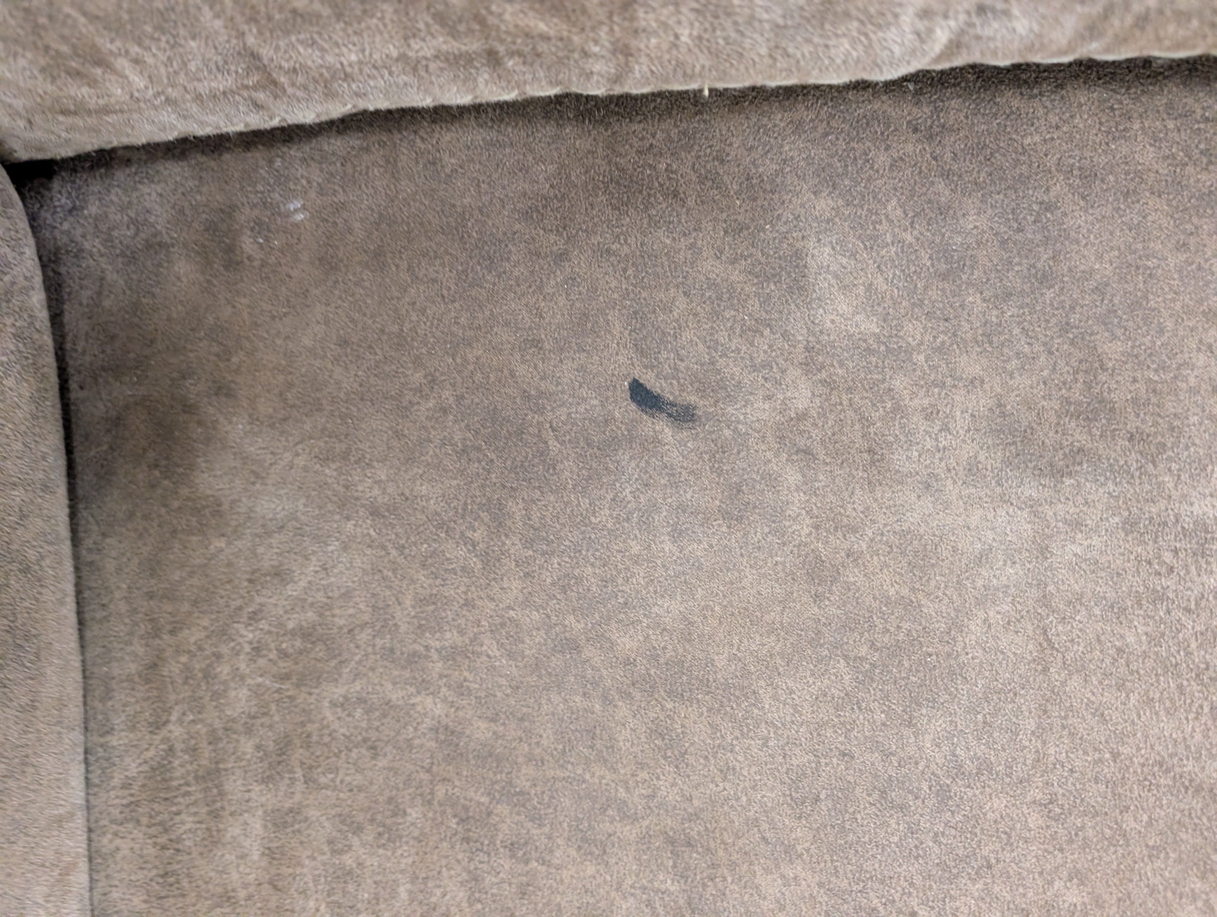 Brown Microfiber Three-Seat Sofa