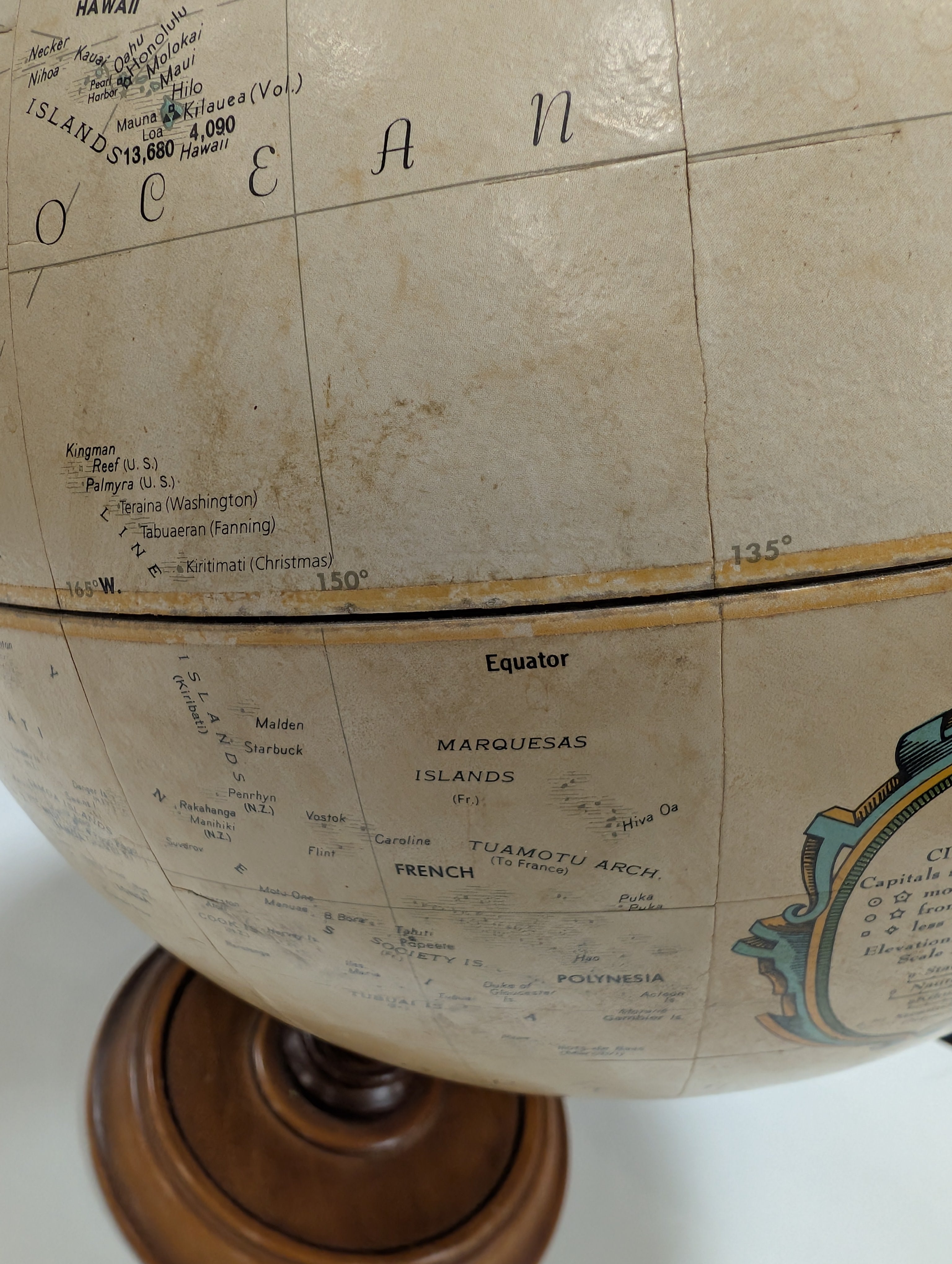 REPLOGLE 12" Decorative World Globe with Wooden Pedestal Base
