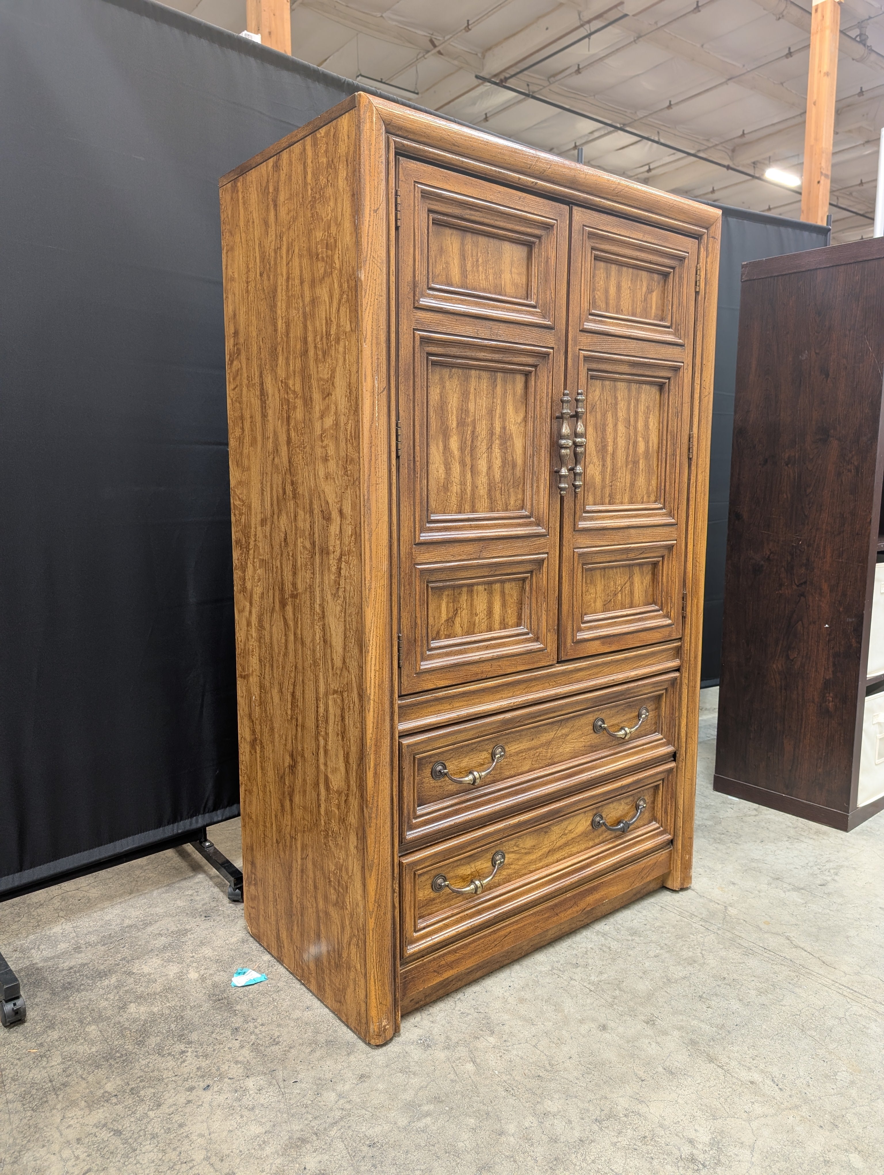 First Family Traditional Brown Wood Dresser with Paneled Fronts