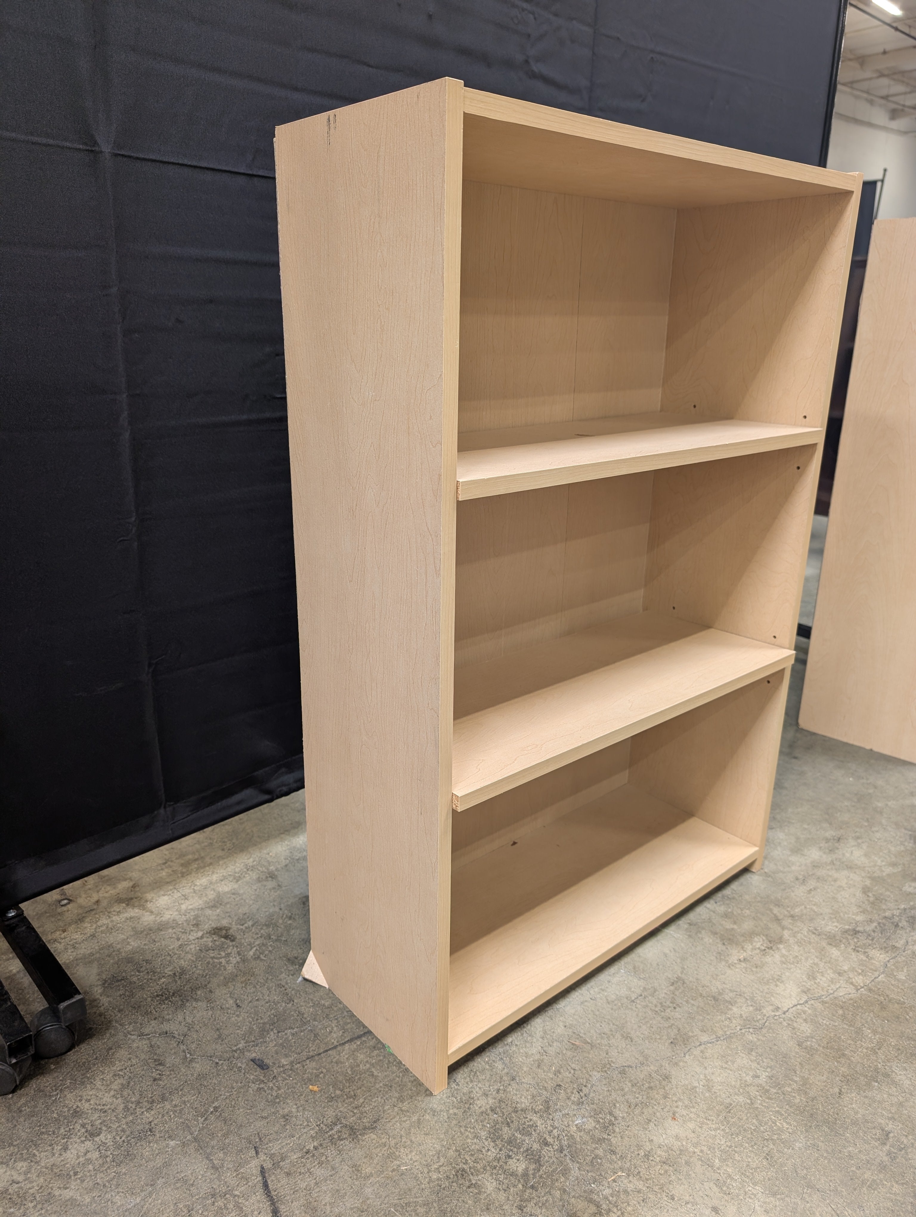 Three-Shelf Storage Bookcase in Light Wood