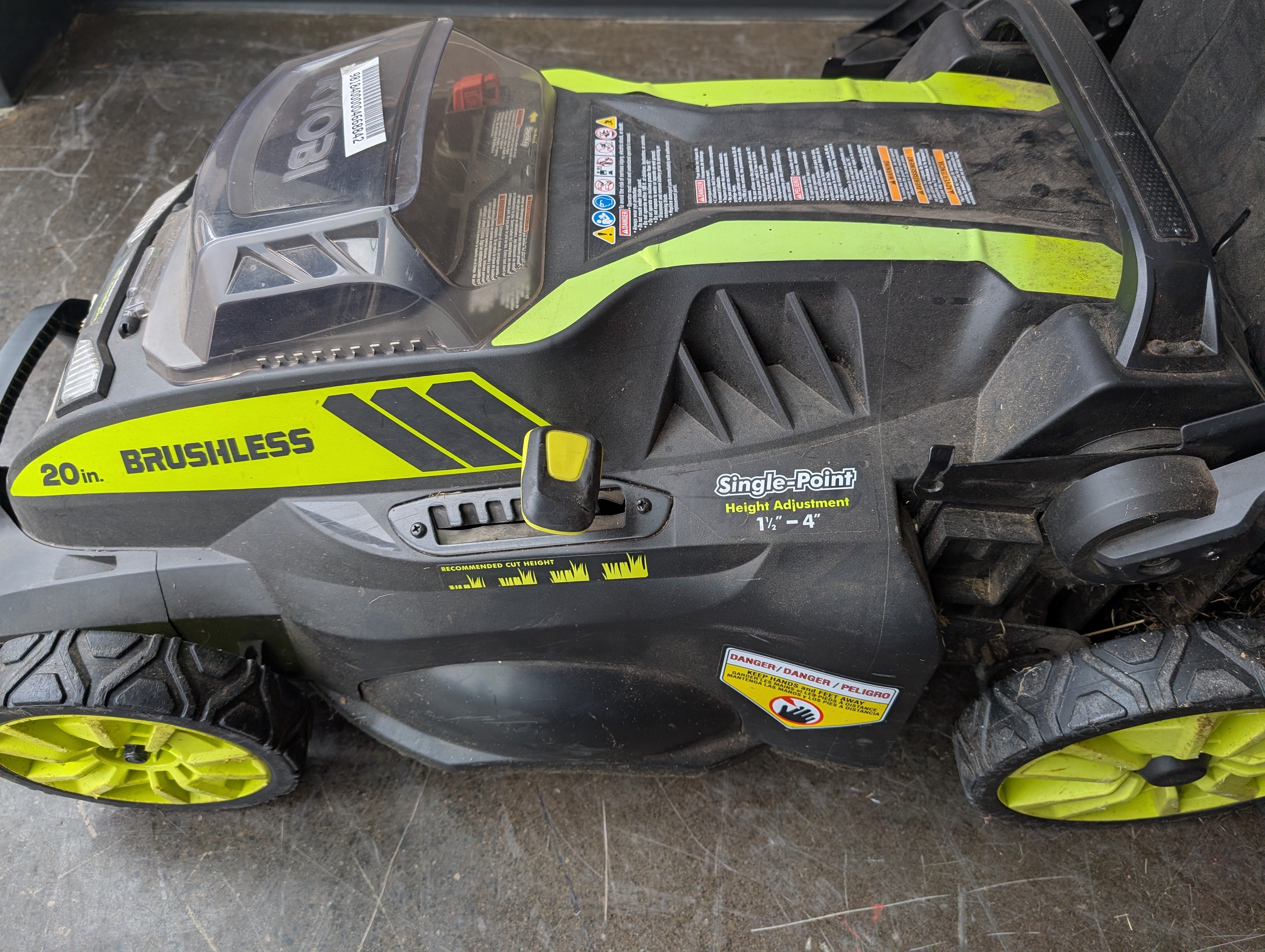 Ryobi Self-Propelled 20-inch Cordless Brushless Lawn Mower