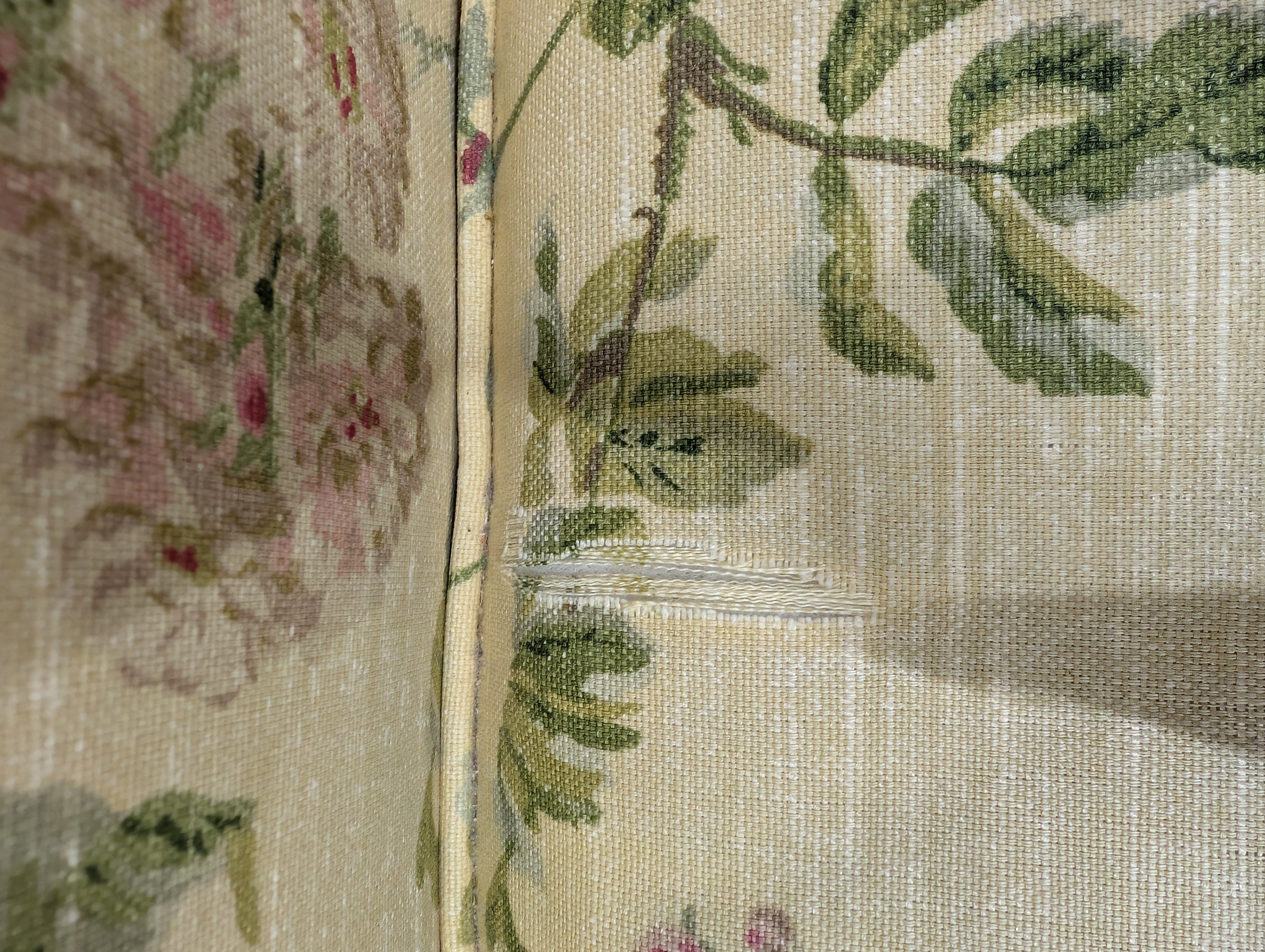 Ethan Allen Floral Wingback Chair