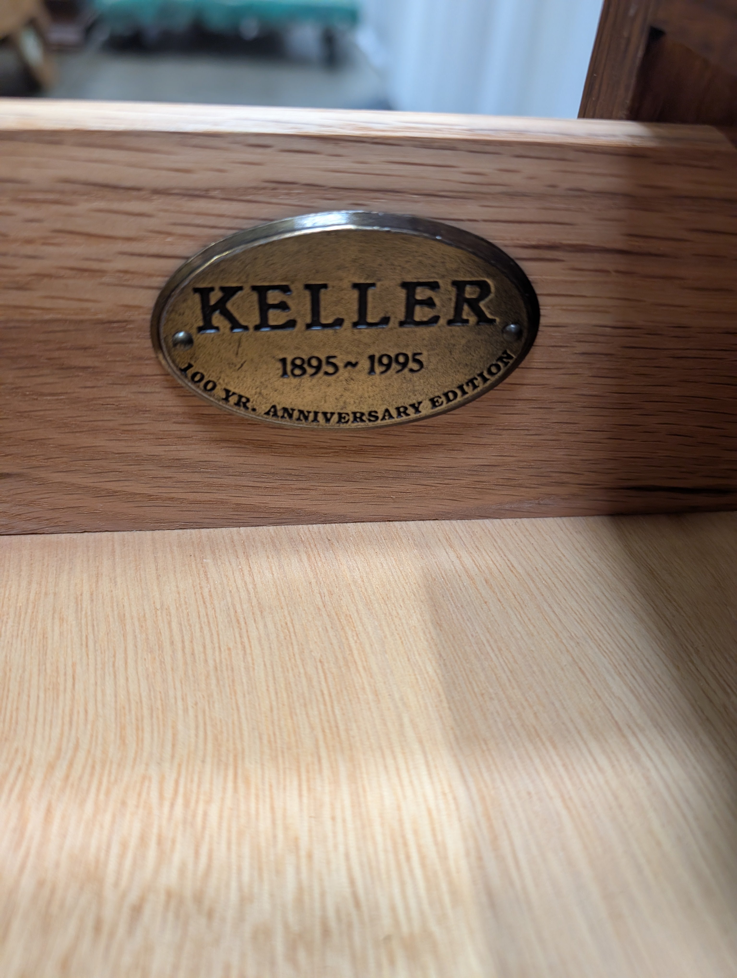 Keller Furniture Traditional Cherry Tone Wood Nightstand Pair with Bail Pulls