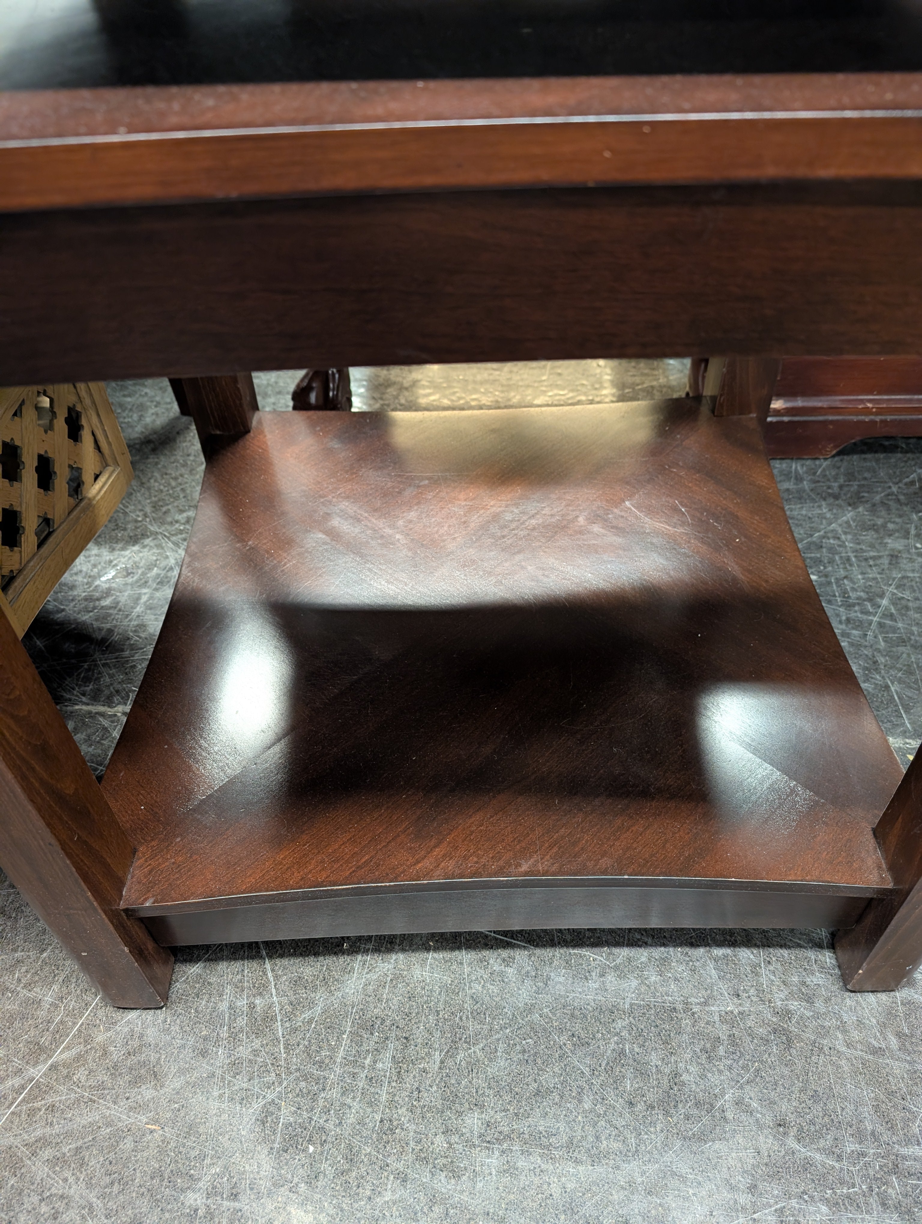 Pair of Dark Wood Side Table