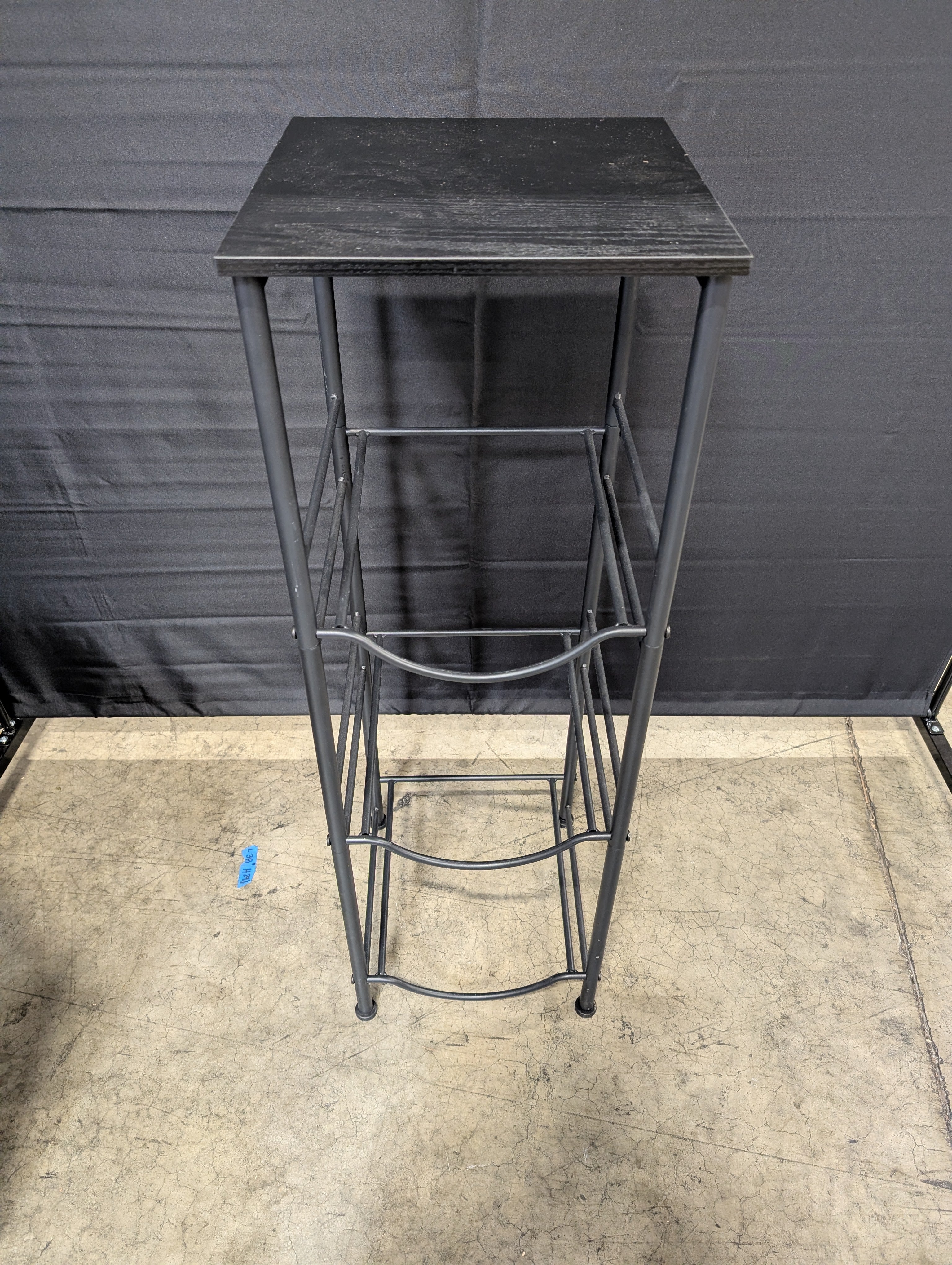 Modern Dark Metal Multi-Tier Storage Shelf Unit