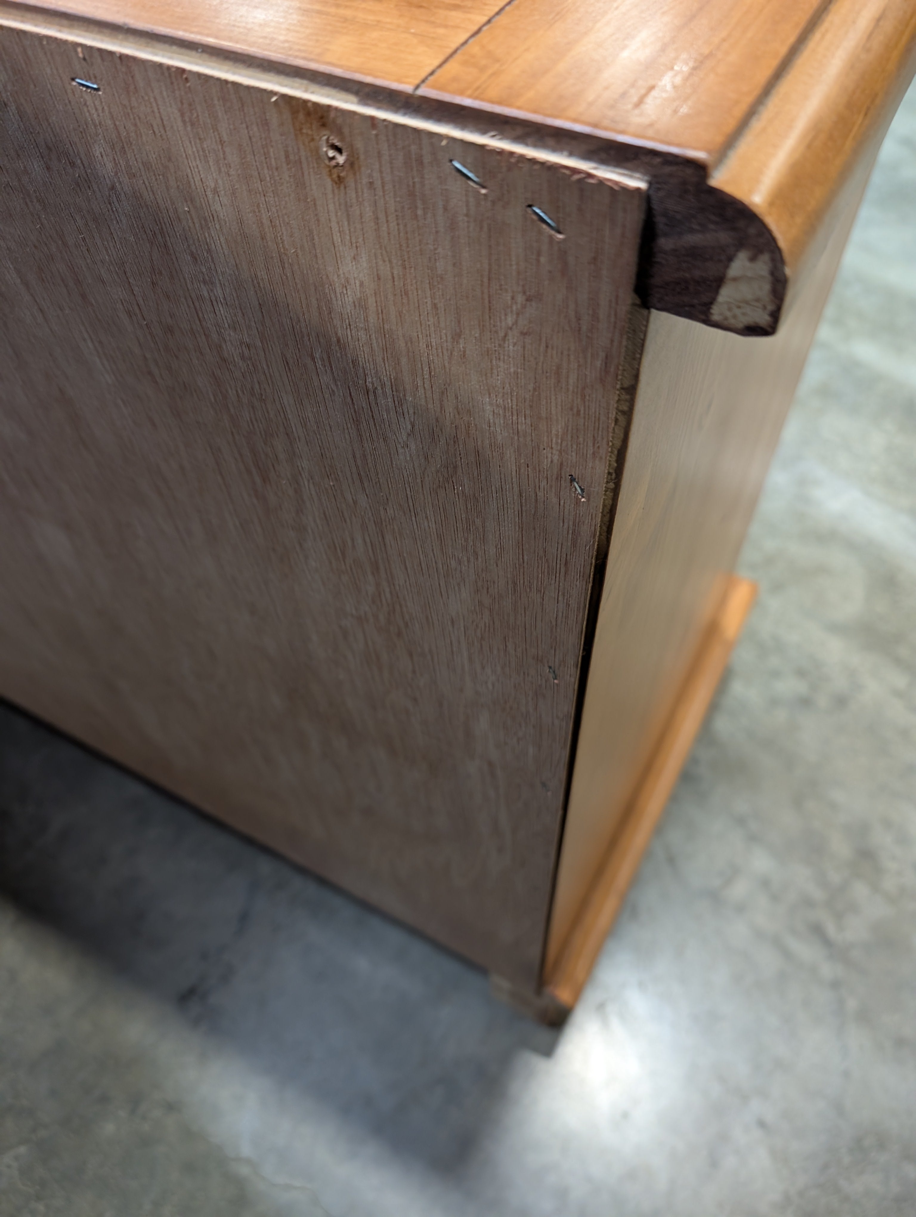 Solid Wood Six-Drawer Chest with Warm Honey Finish