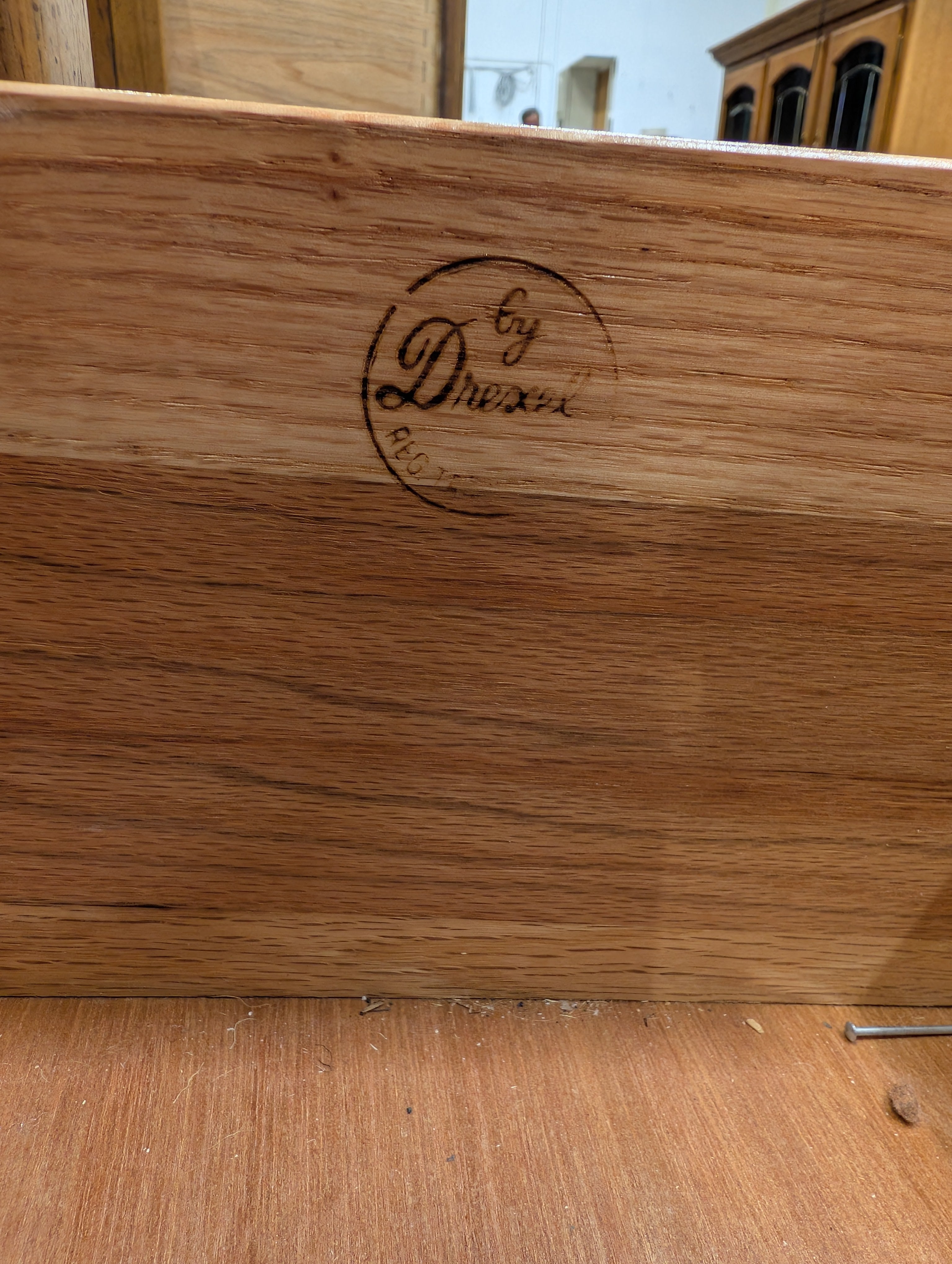 Drexel Five Drawer Wood Dresser in Honey Oak