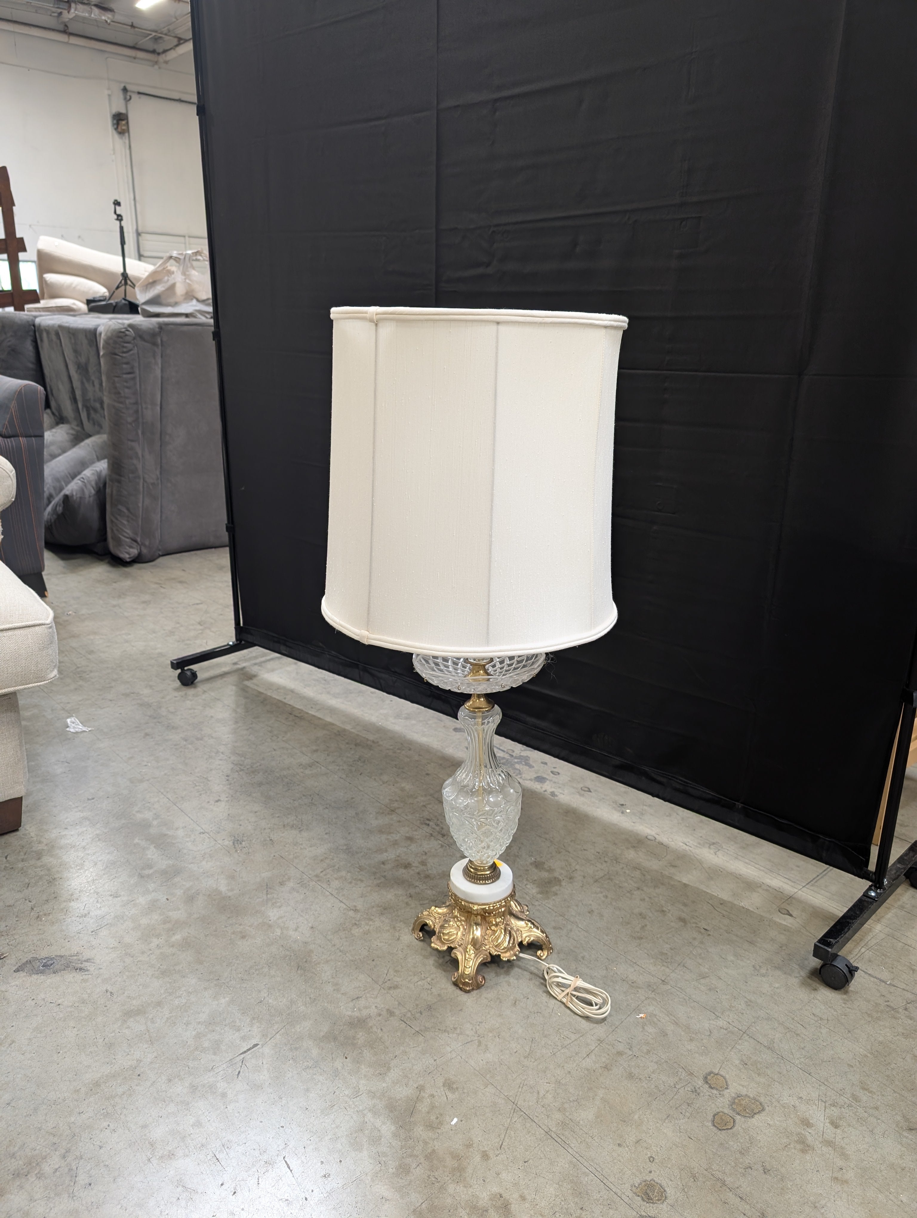 Vintage Crystal Table Lamp