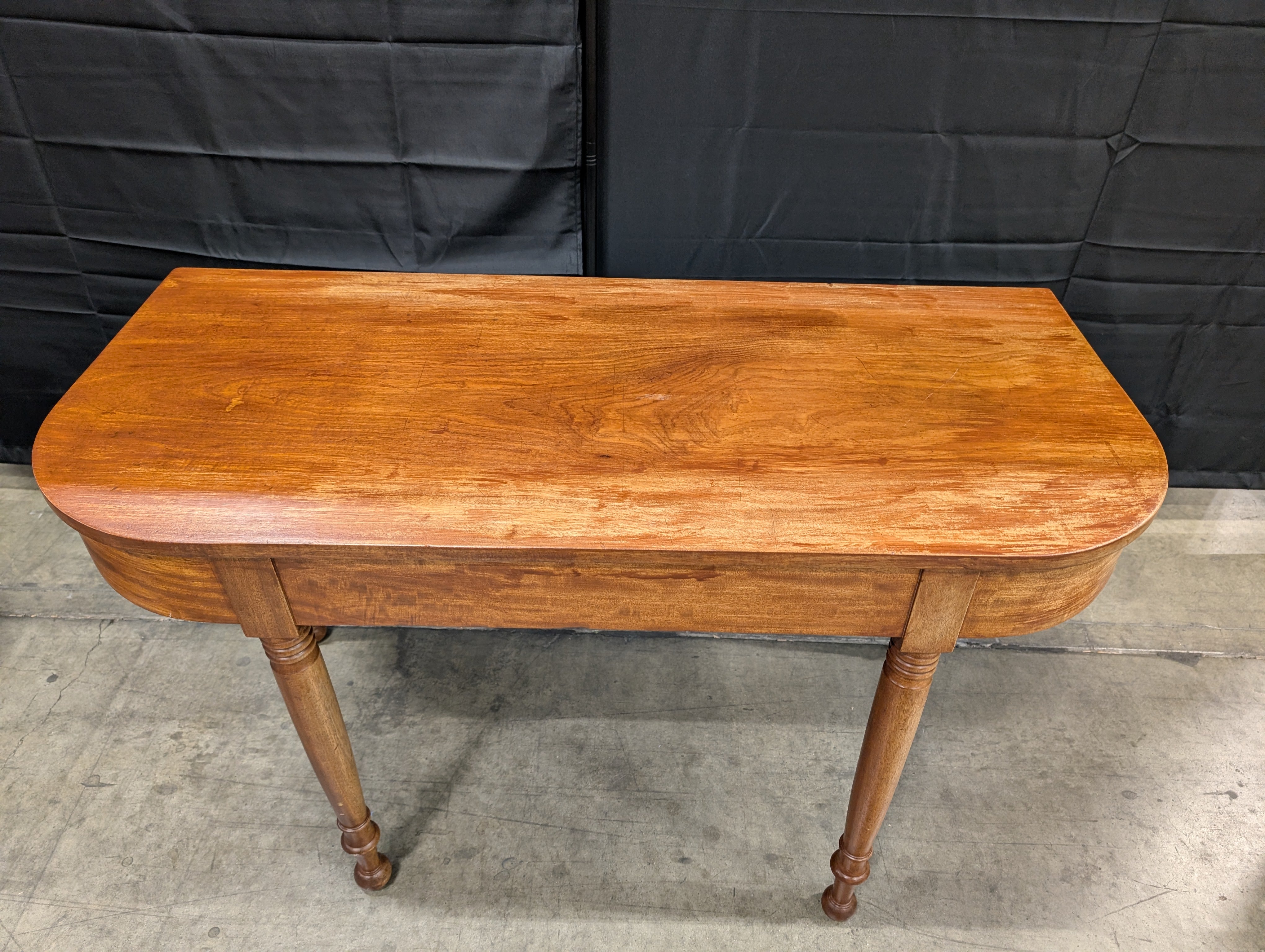 Vintage Wood console with Warm Reddish-Brown Finish
