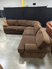 Spacious Brown Broyhill L-Shaped Sectional Sofa with Plush Upholstery USED