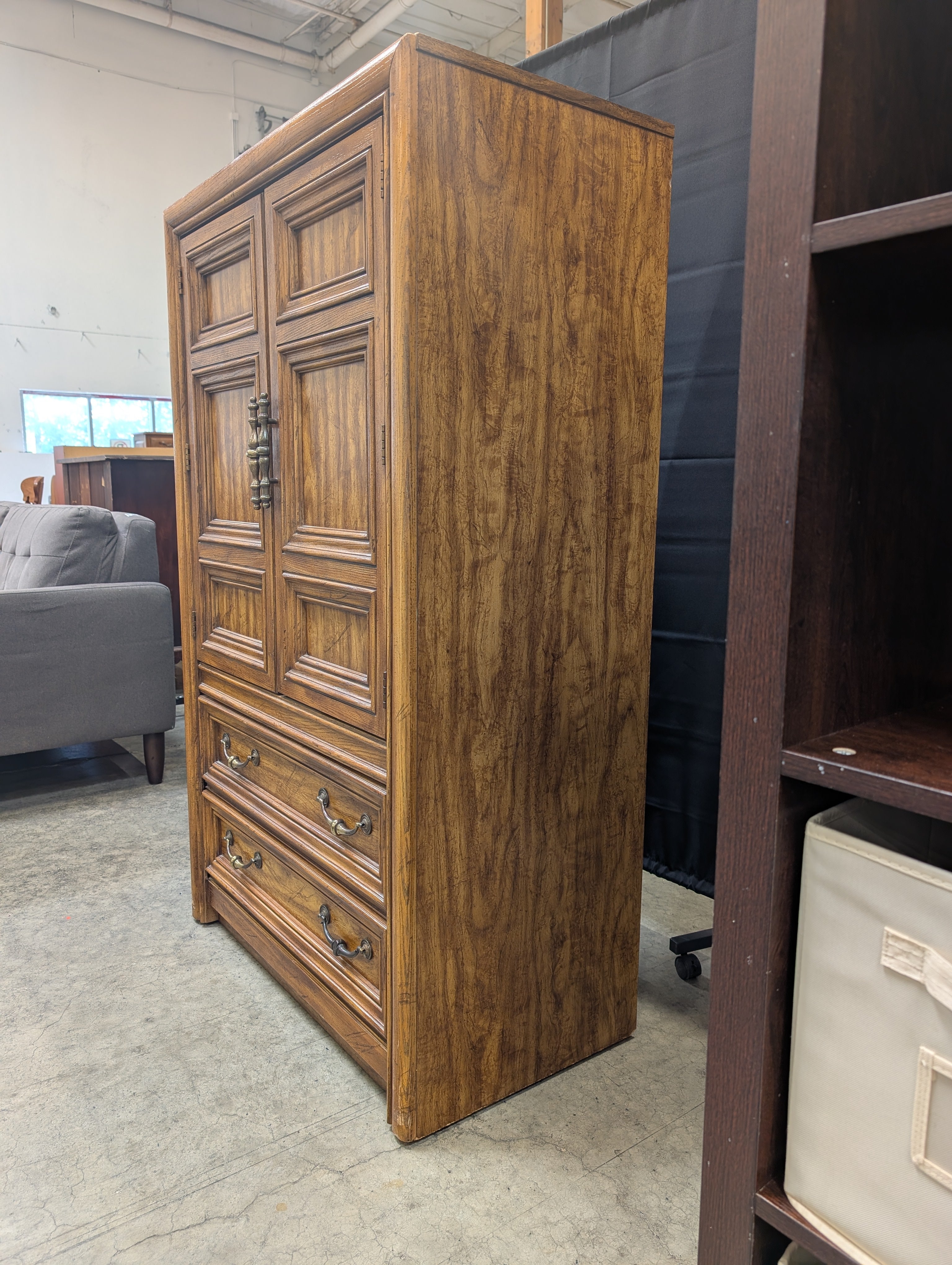 First Family Traditional Brown Wood Dresser with Paneled Fronts