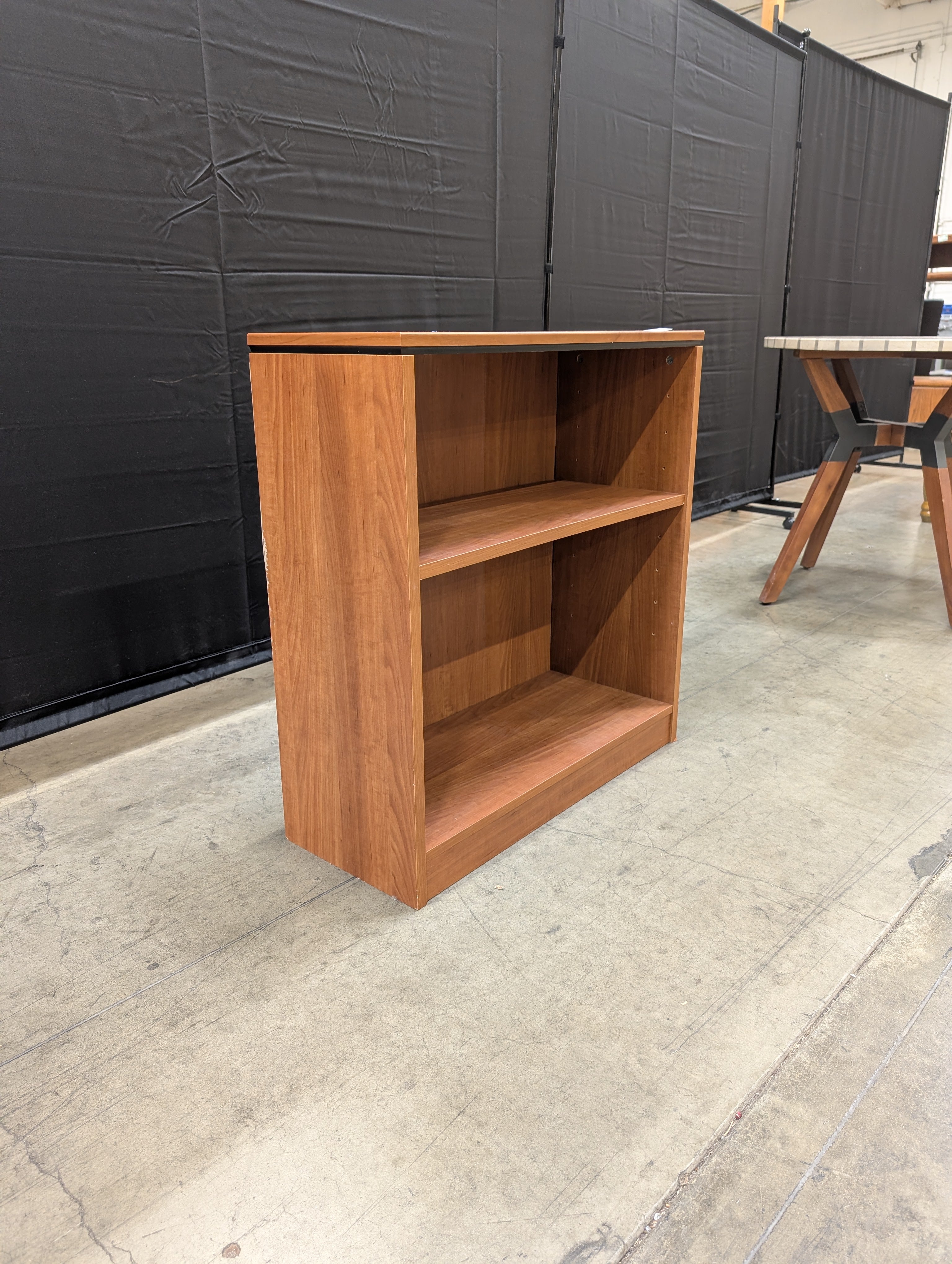 Compact Two-Tier Wooden Storage Shelf Unit