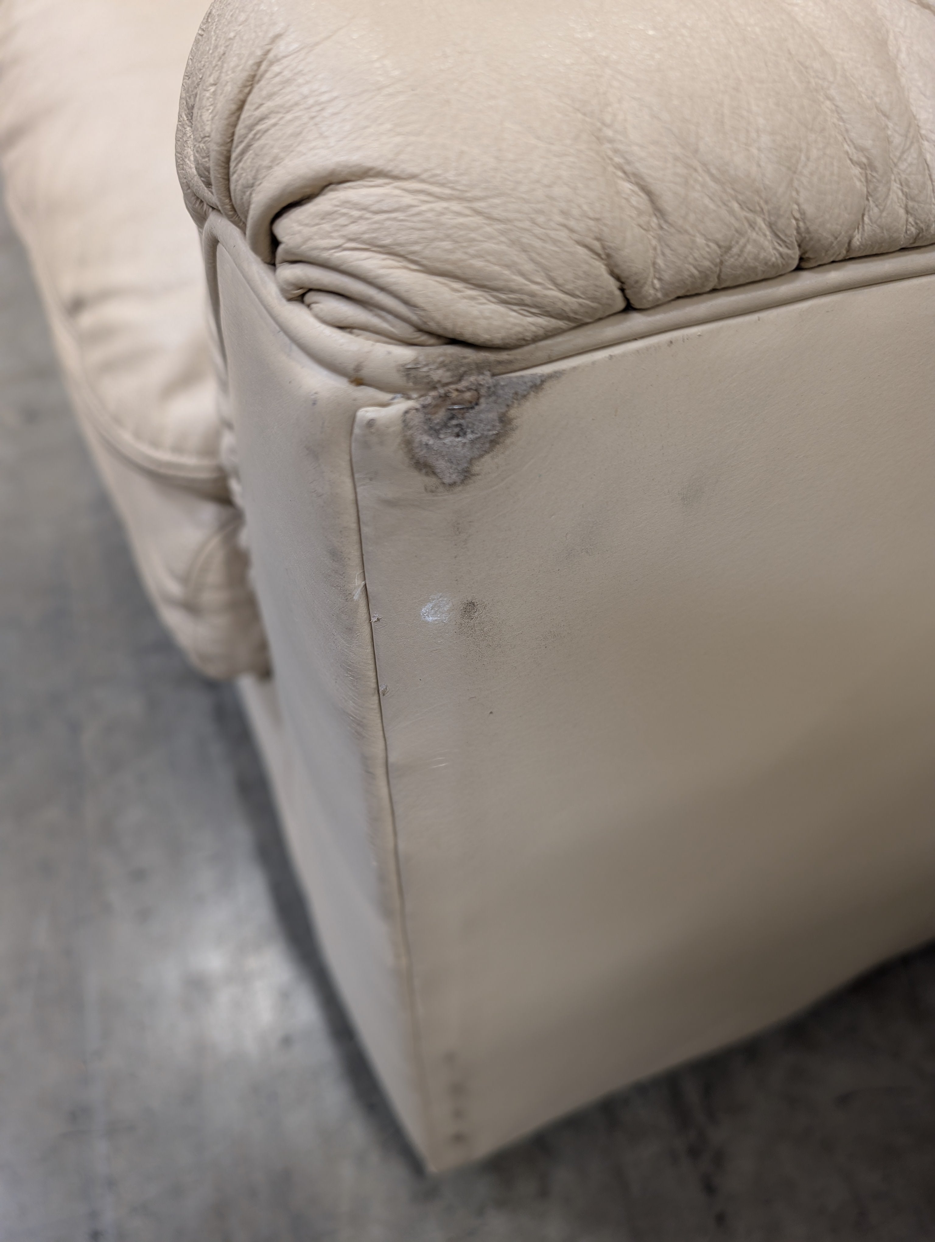 Emerson Leather Cream Sofa