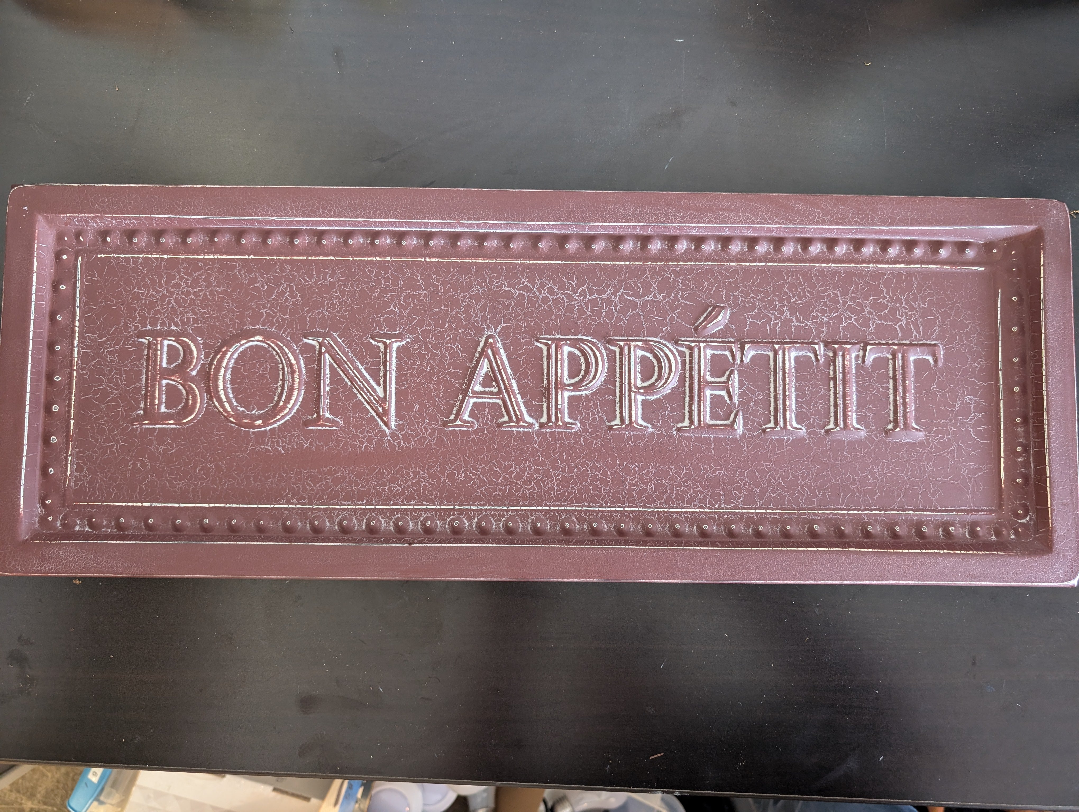 Decorative Bon Appétit Embossed Metal Kitchen Sign