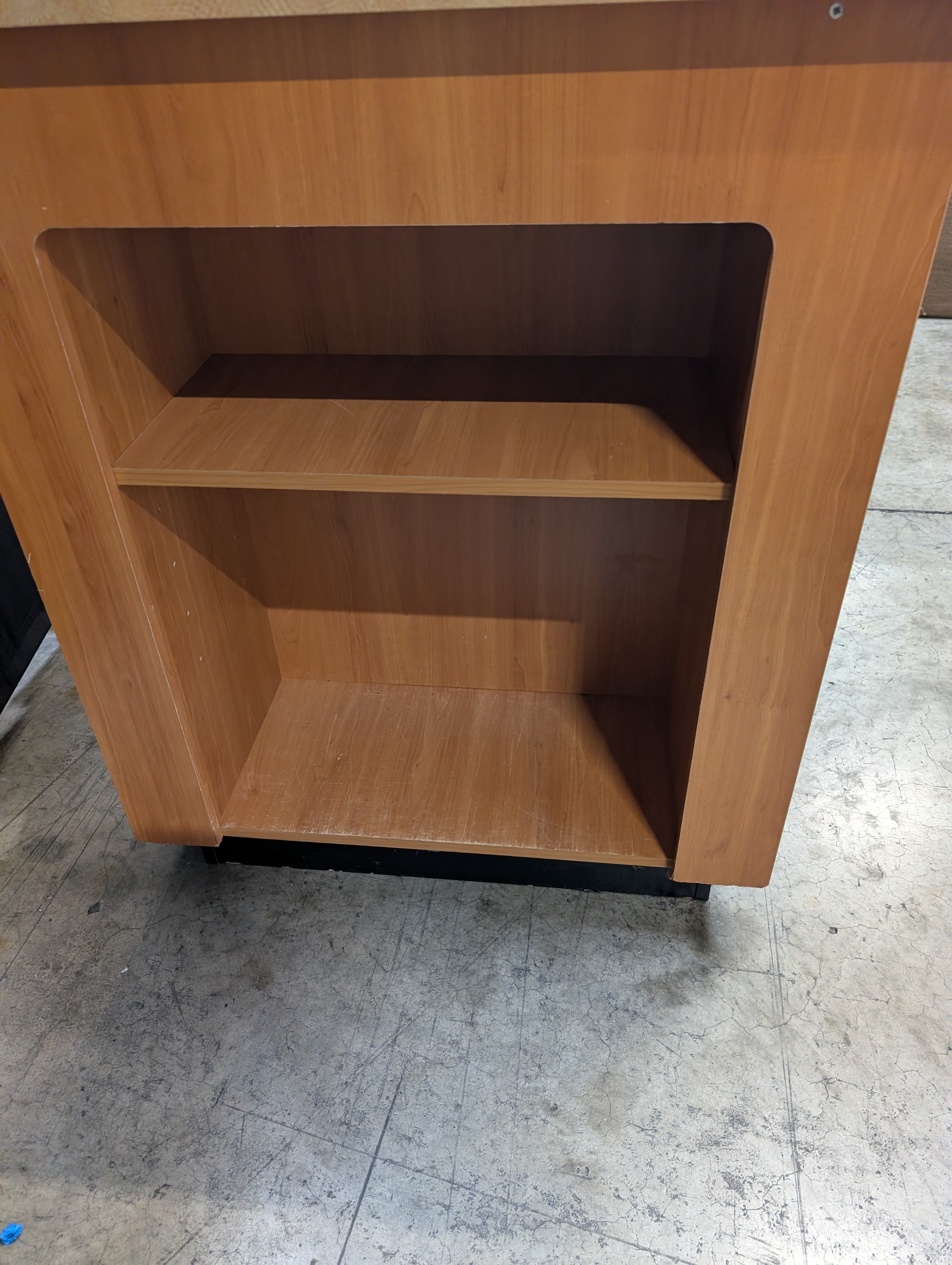 Two-Door Base Cabinet with Speckled Laminate Countertop