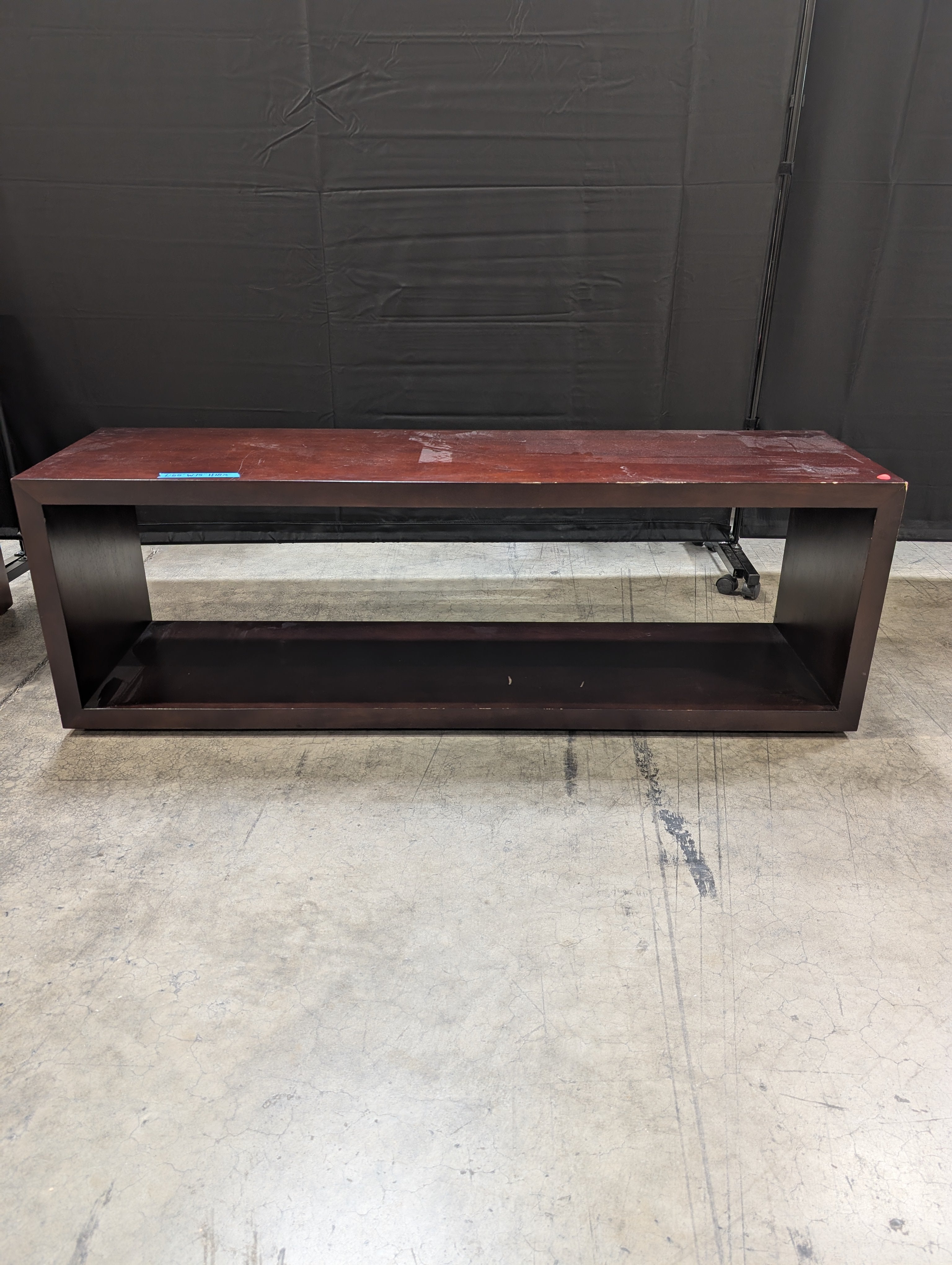 Tall Open Back Bookcase in Dark Wood