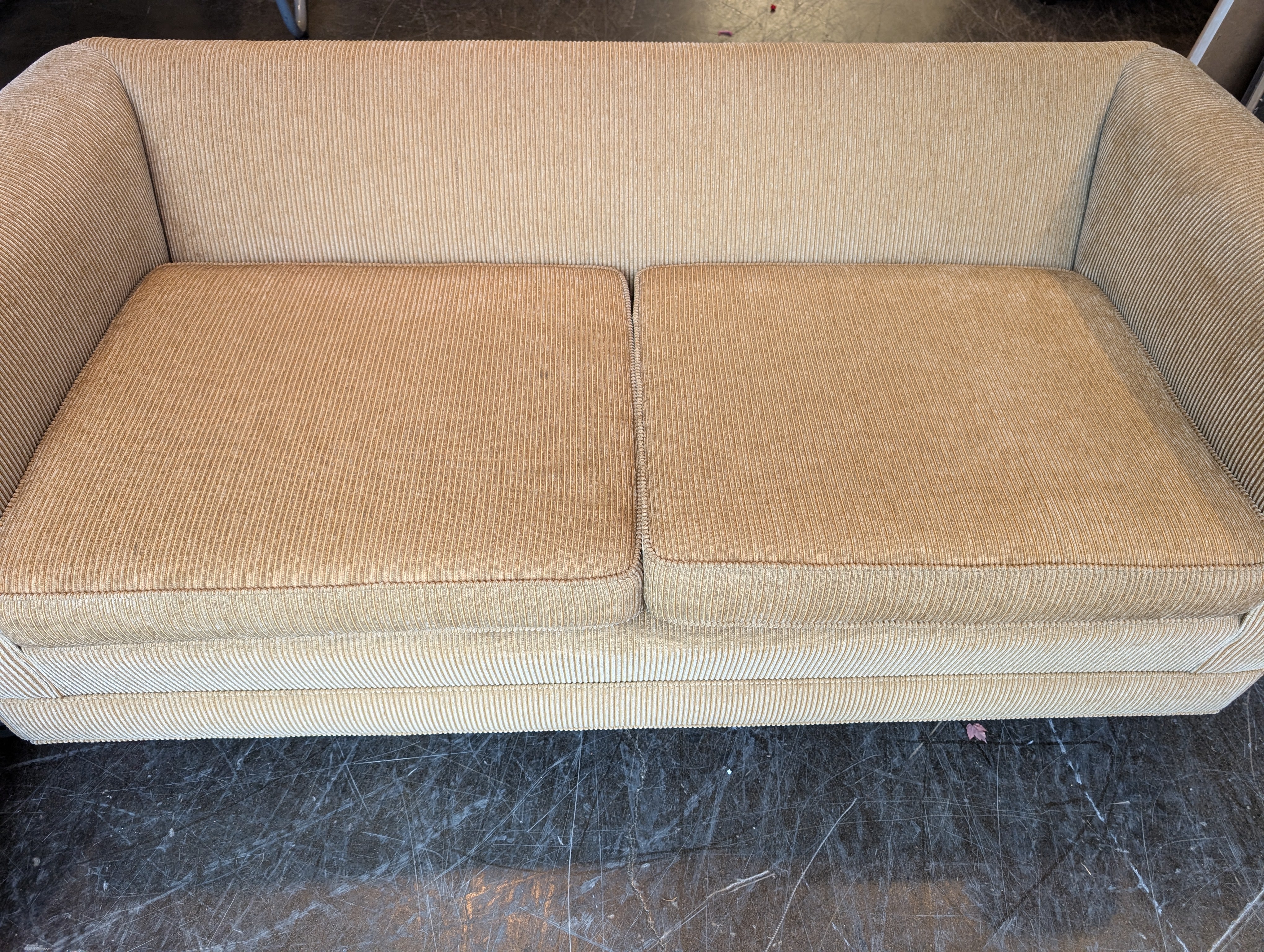 Vintage Durobilt Furniture Sofa: Brown Corduroy