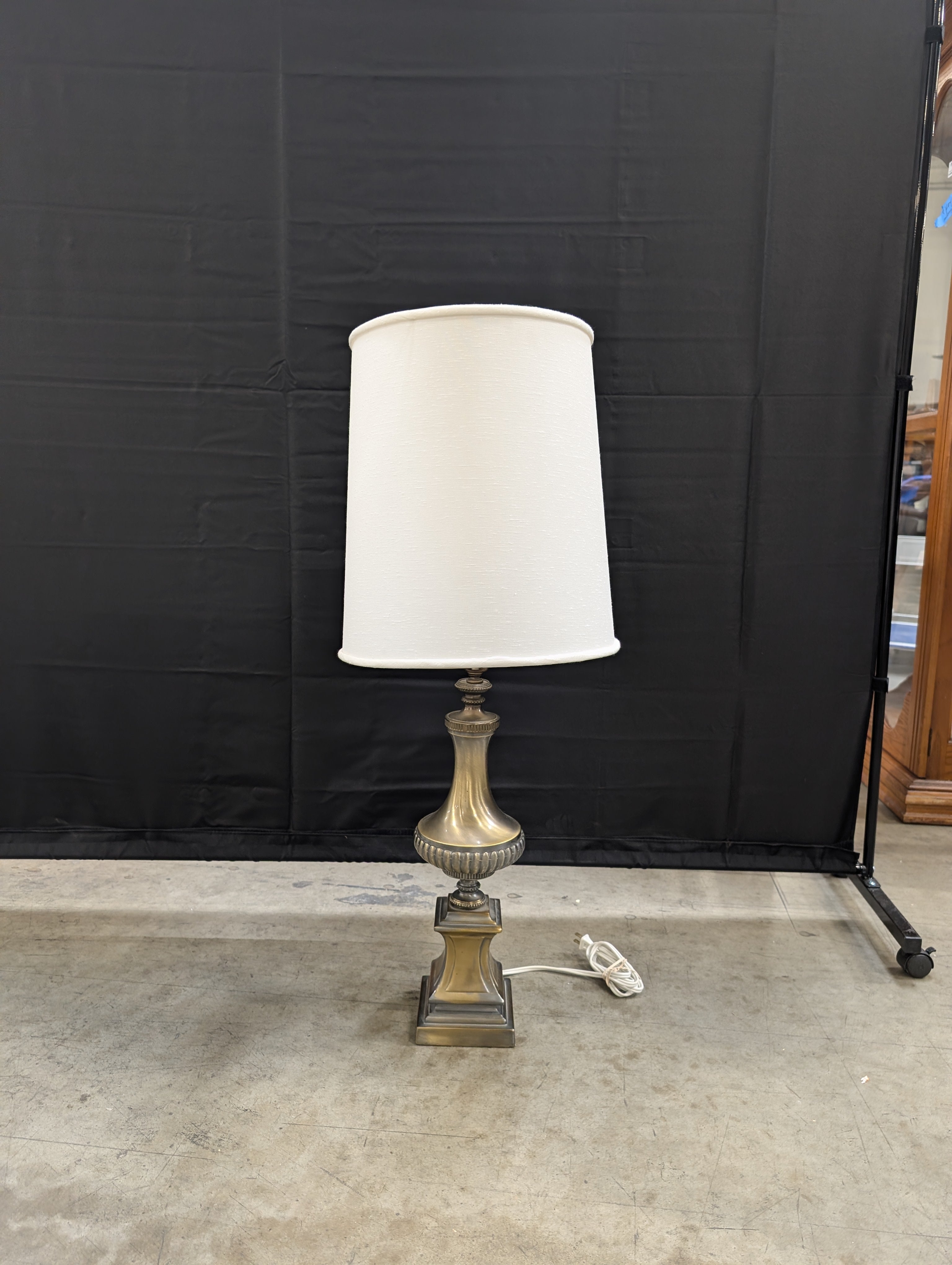 Hollywood Regency Brass Table Lamp