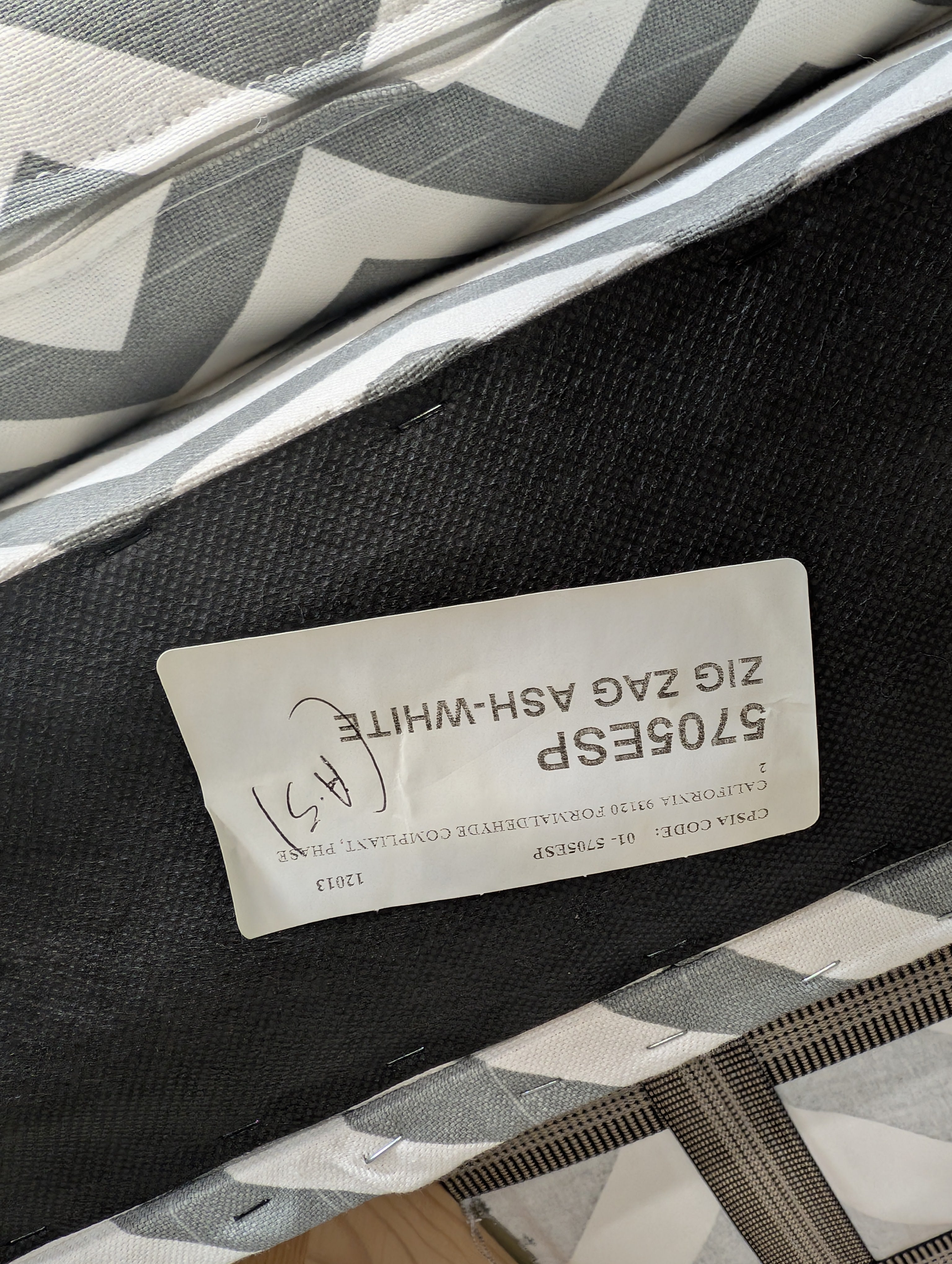 Chevron Pattern Upholstered Accent Chair with Bolster Pillow