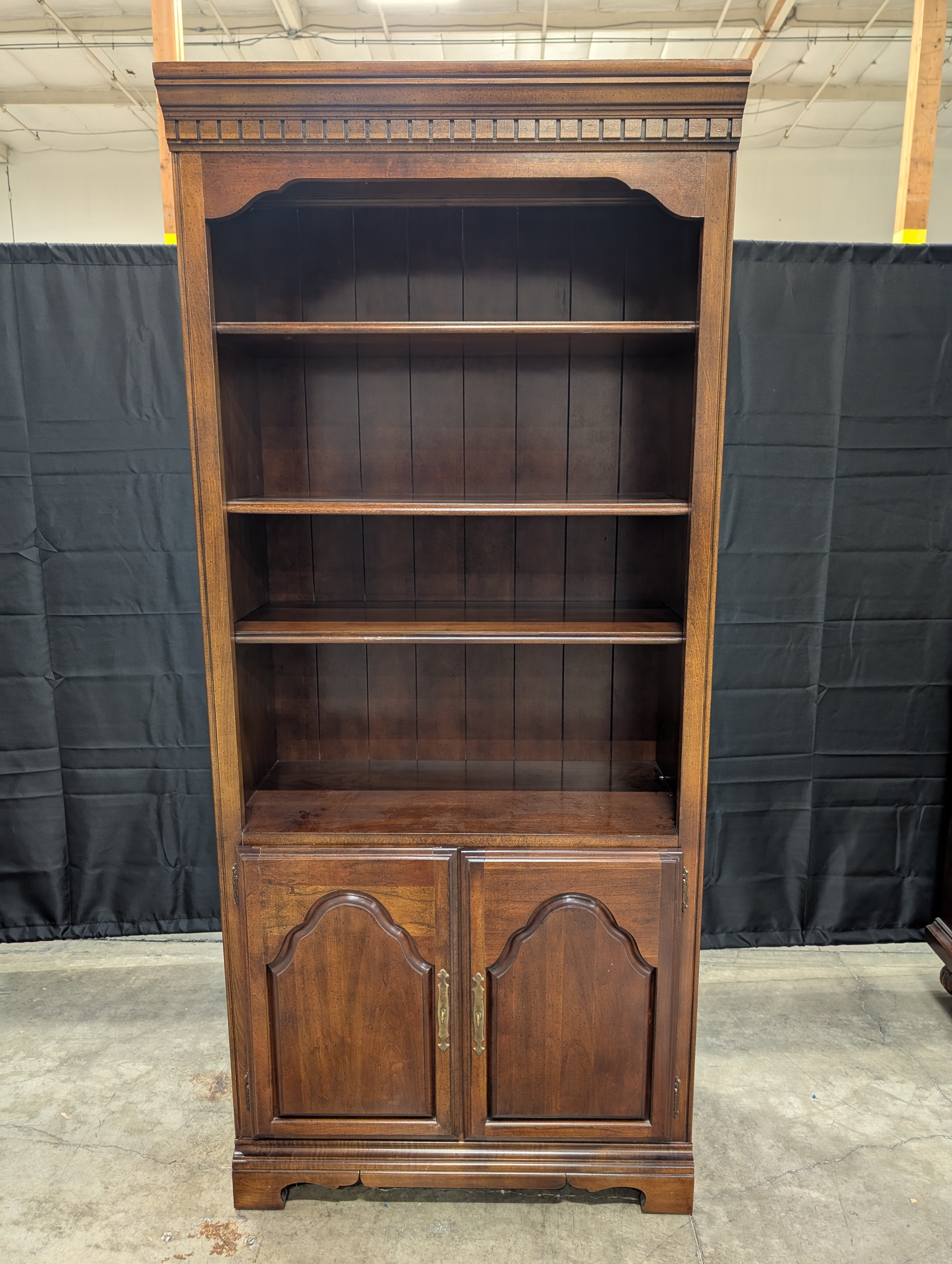 Hooker Furniture Dark Wood Display Cabinet with Lower Storage