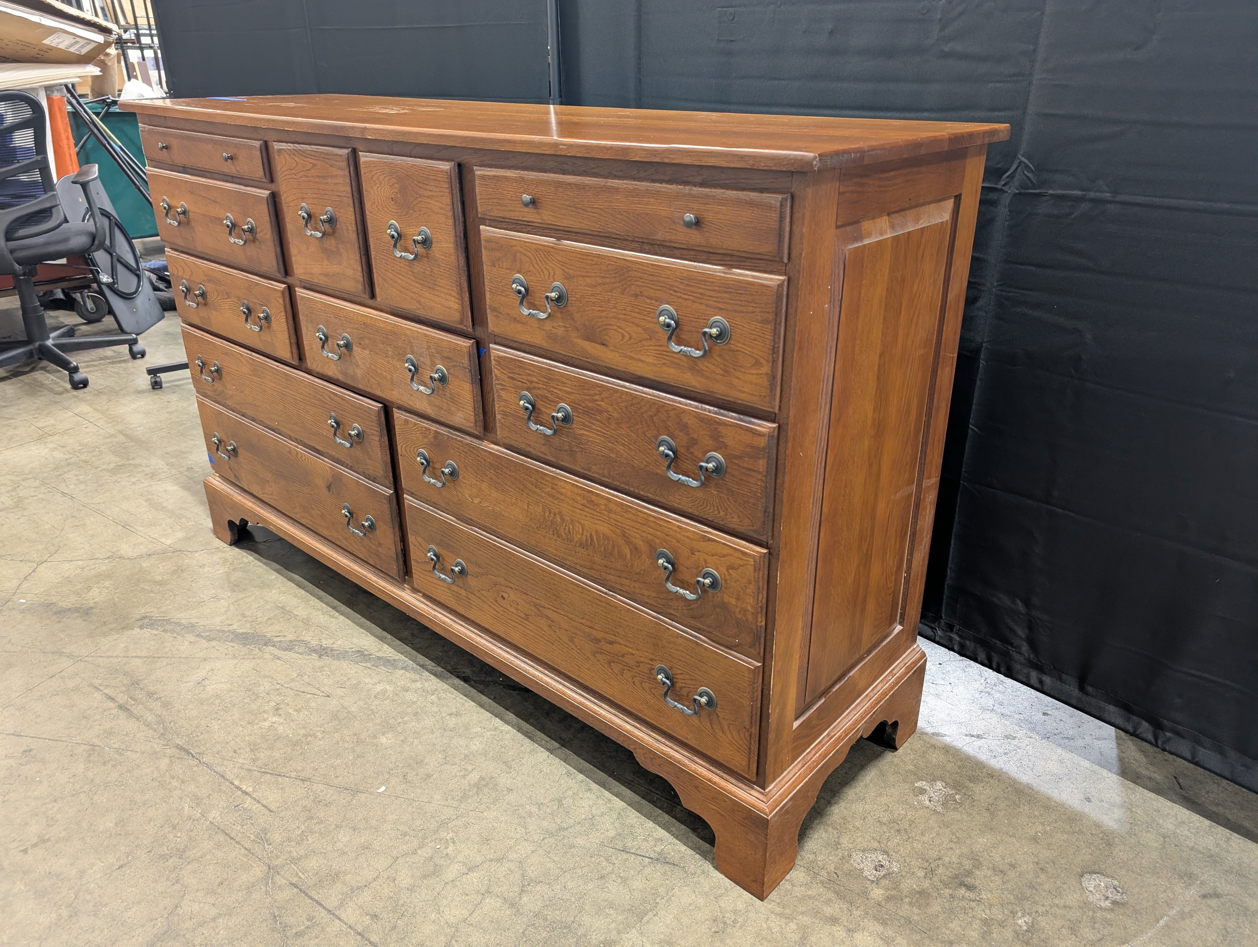 Vintage Keller Furniture Solid Oak Double Dresser