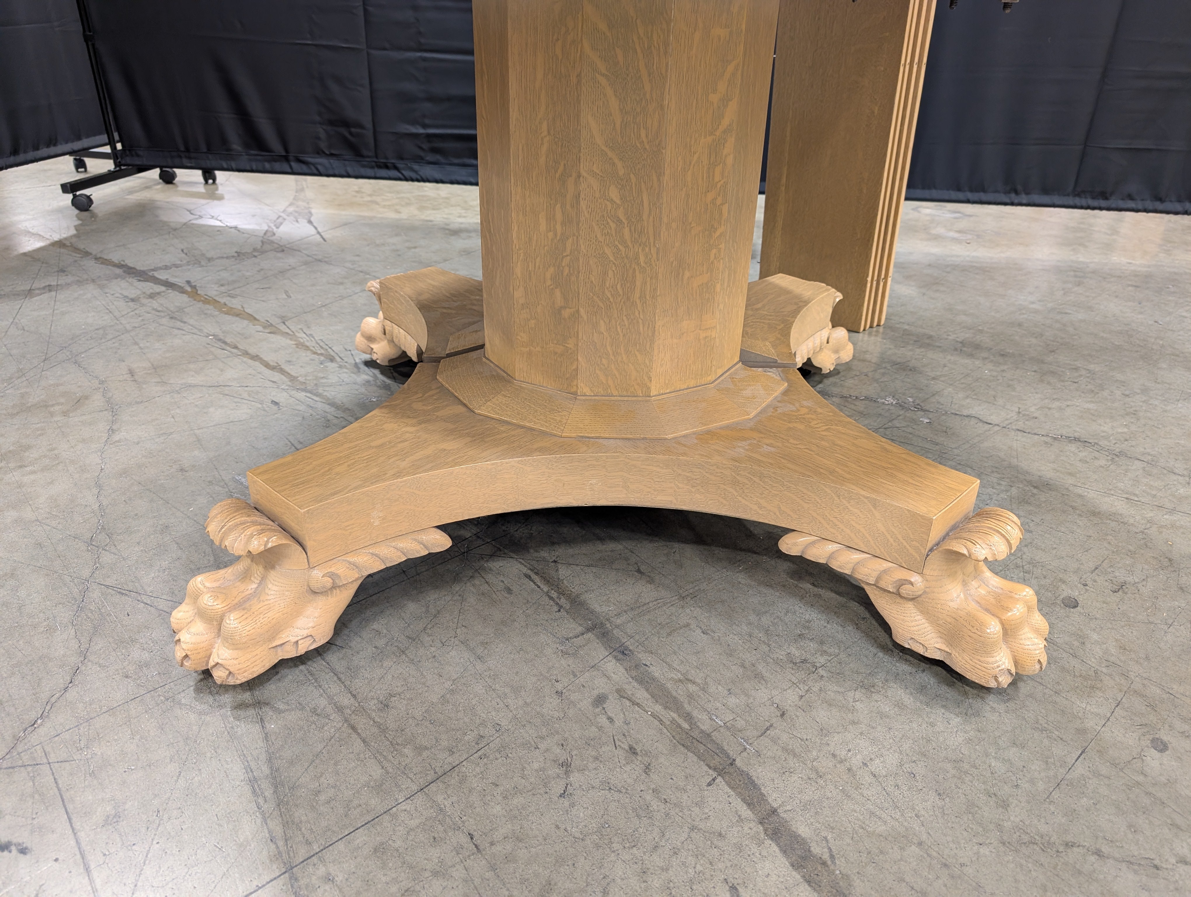 Extendable Oval Wood Dining Table with Pedestal Base