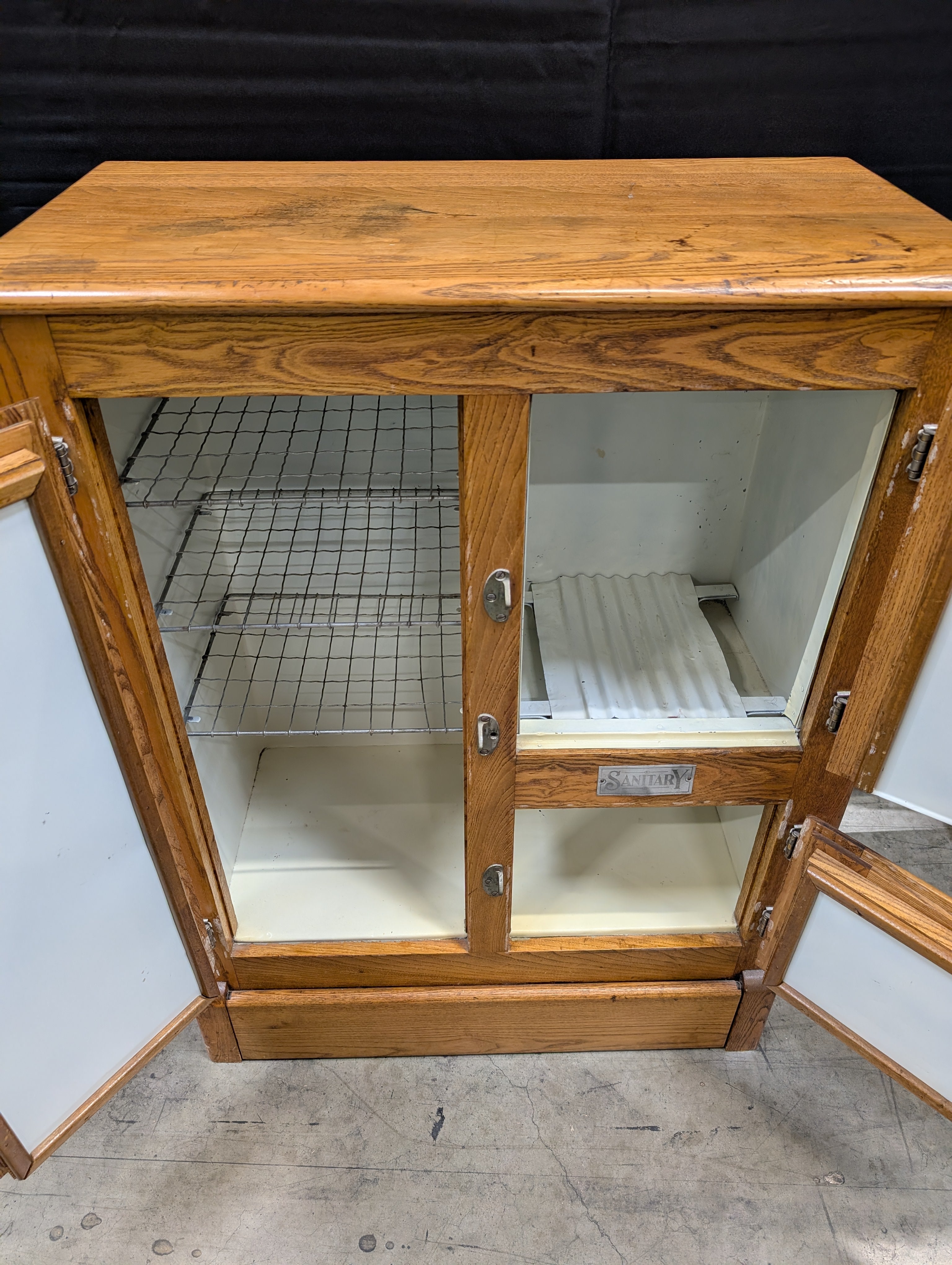 Vintage Oak Ice Box Cabinet
