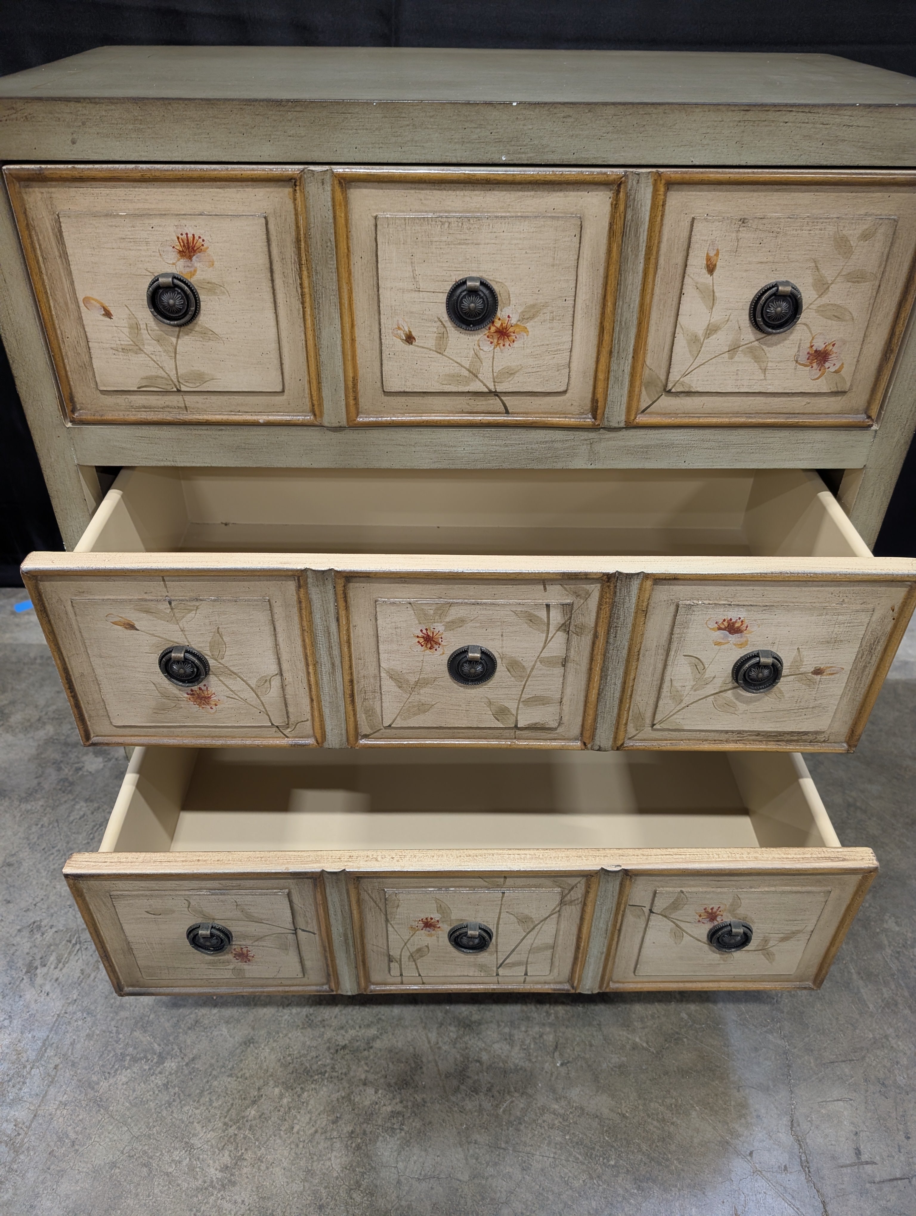 Apothecary Style Three Drawer Accent Chest