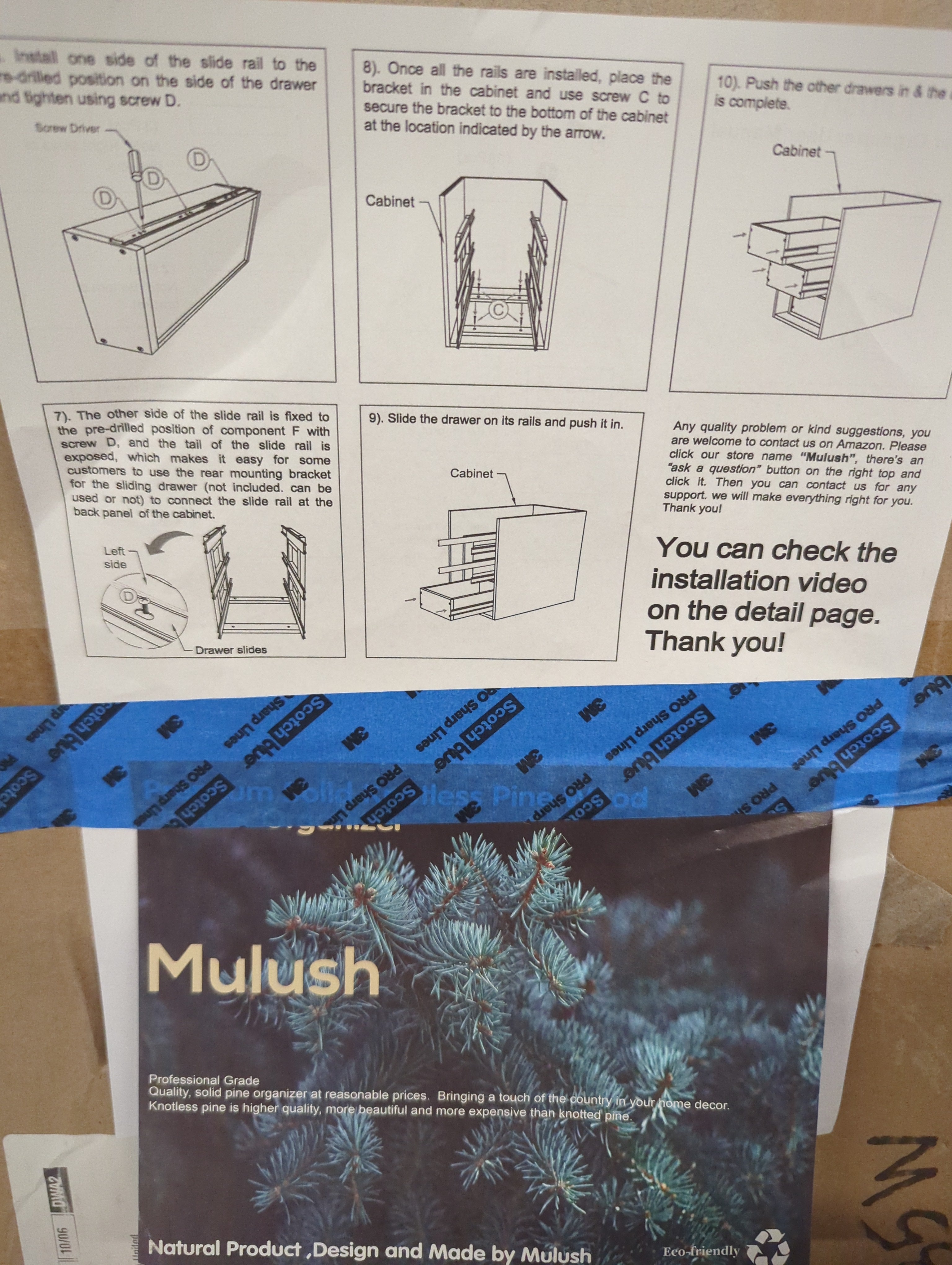 Mulush drawer organizer - new in box