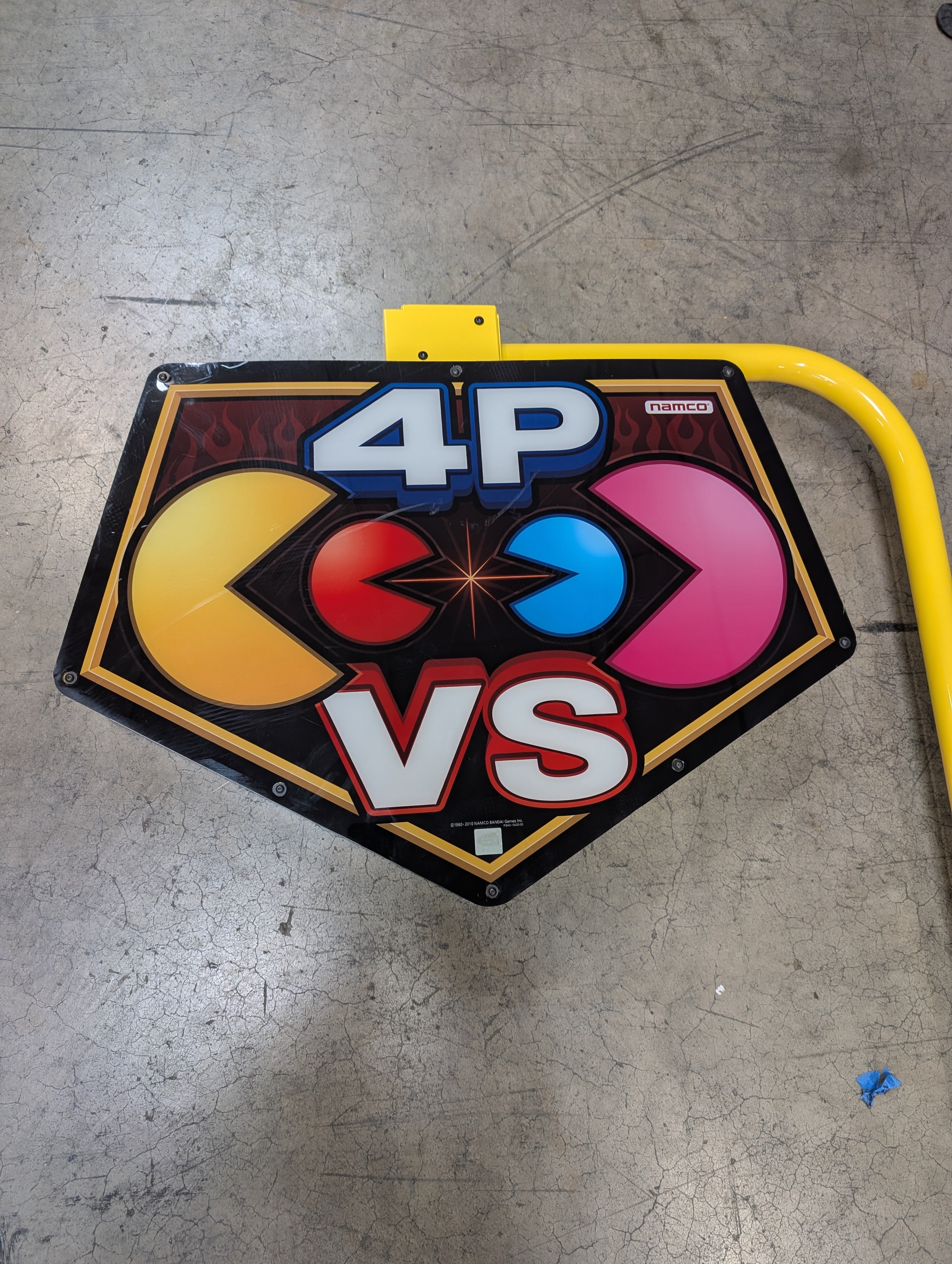 Namco Pac-Man Battle Royale Arcade Sign with Pole