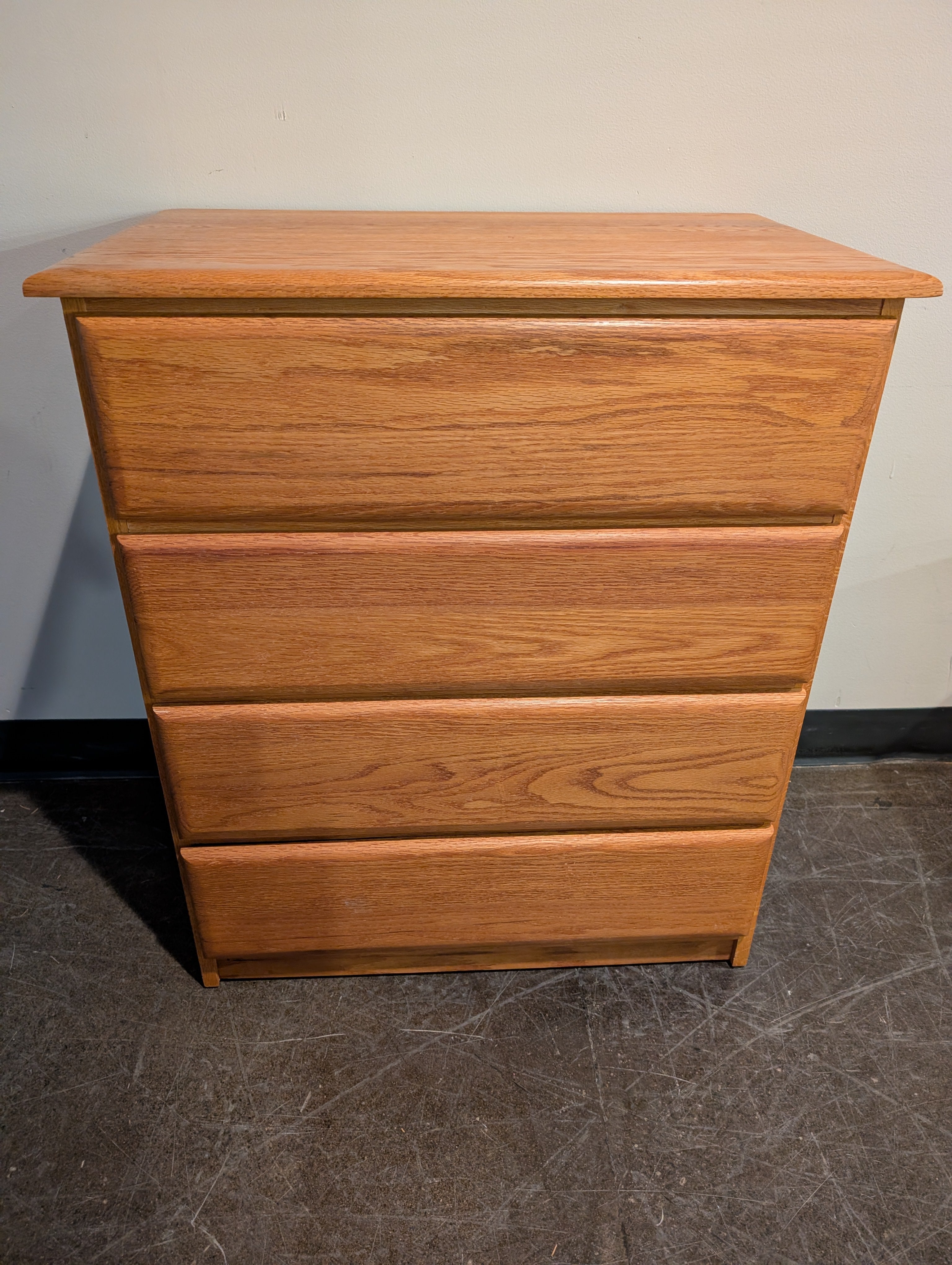 Warm Tone Wood 4-Drawer Chest of Drawers