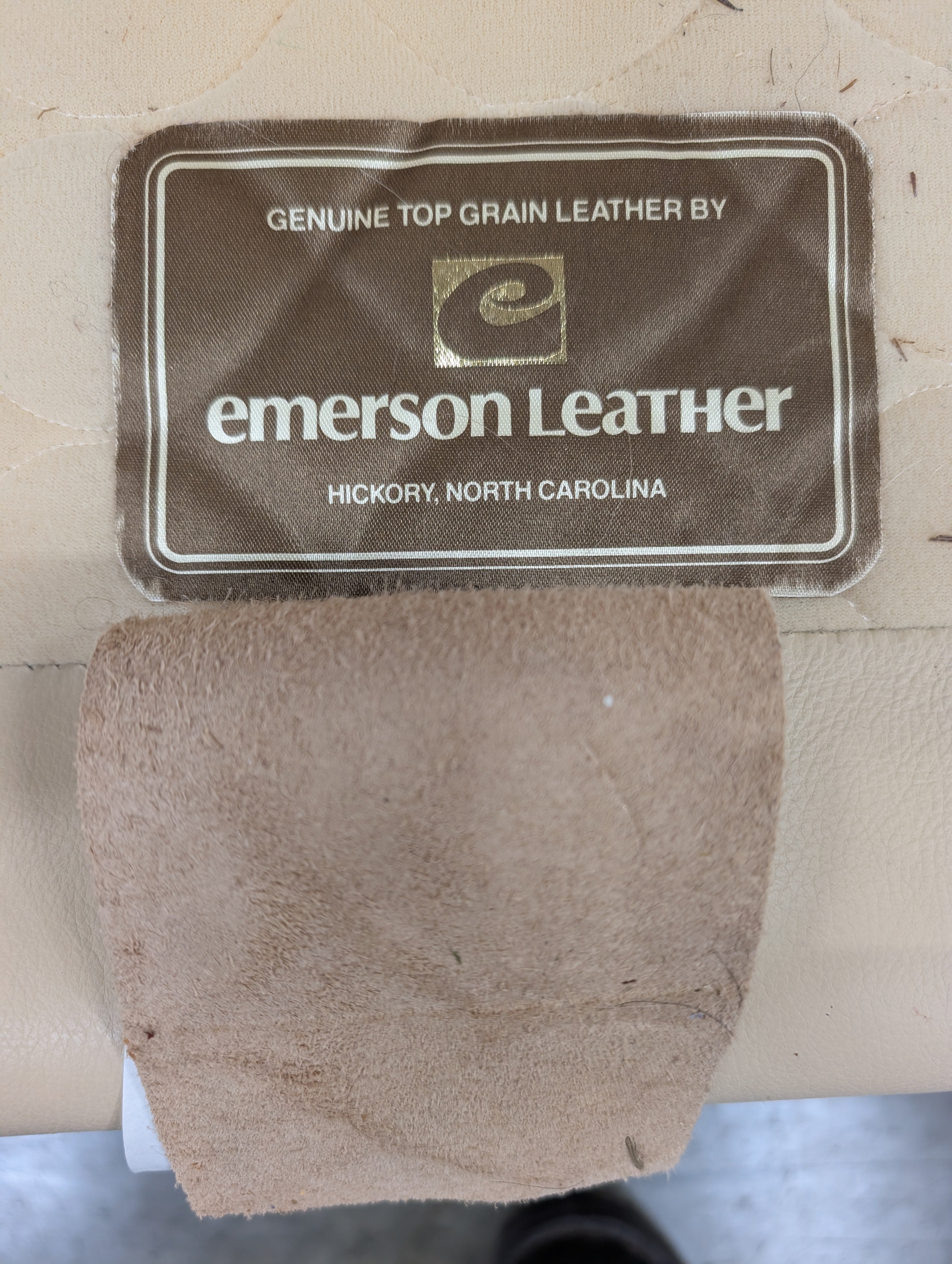 Emerson Leather Cream Loveseat