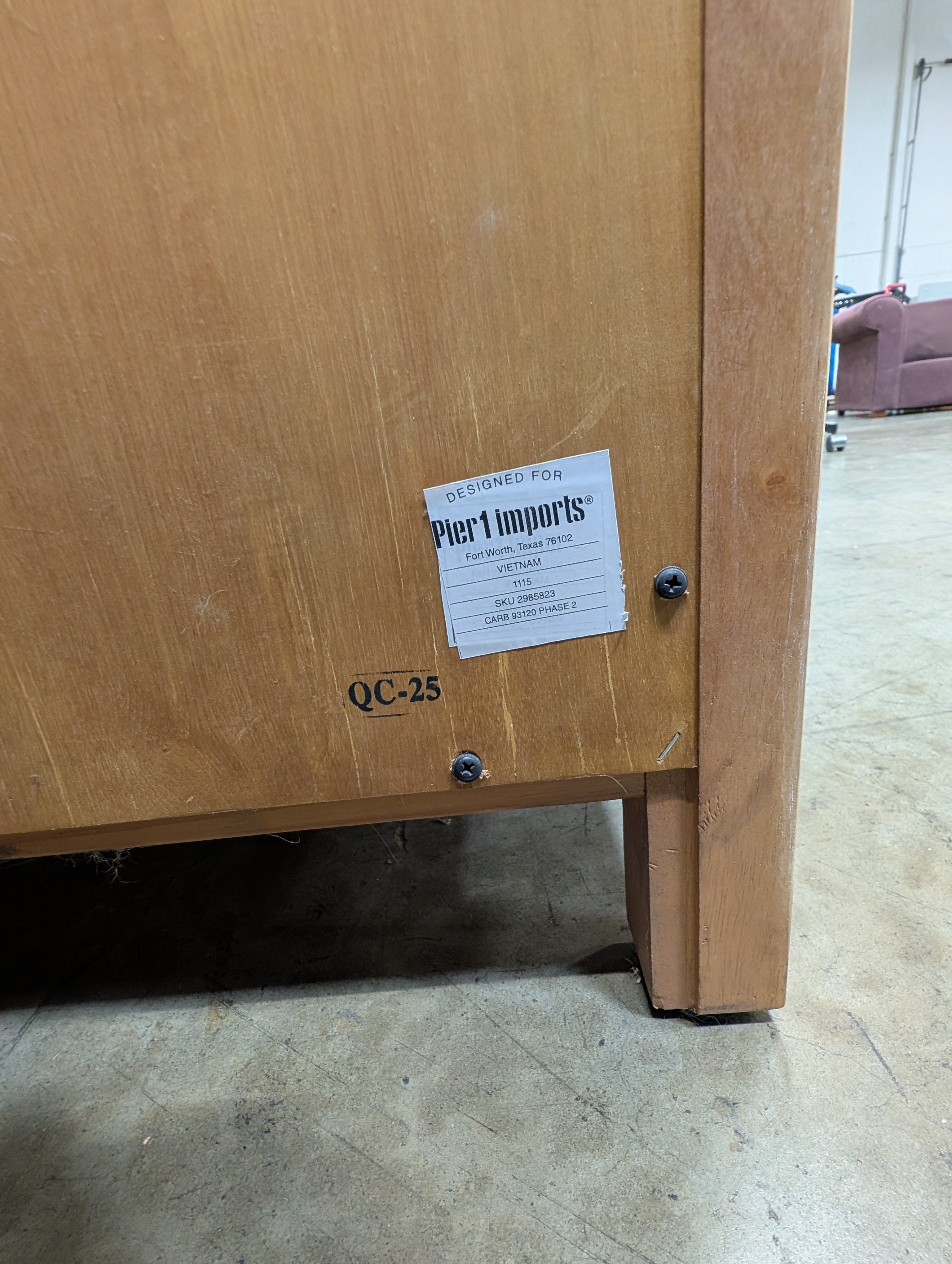 Pier 1 Imports Wood Sideboard Cabinet with Storage Drawers
