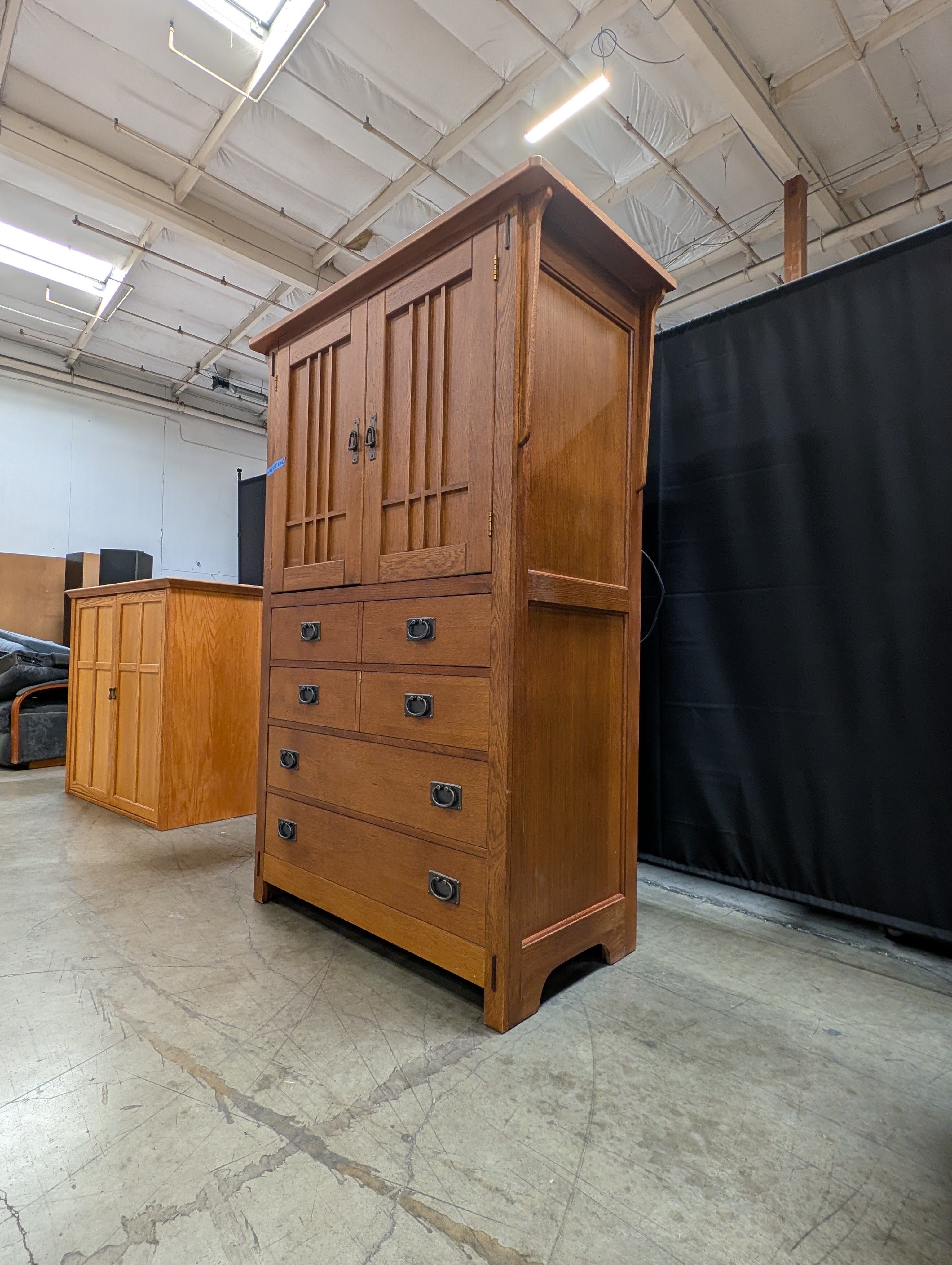 Hooker Furniture Craftsman Oak Armoire with Multiple Drawers