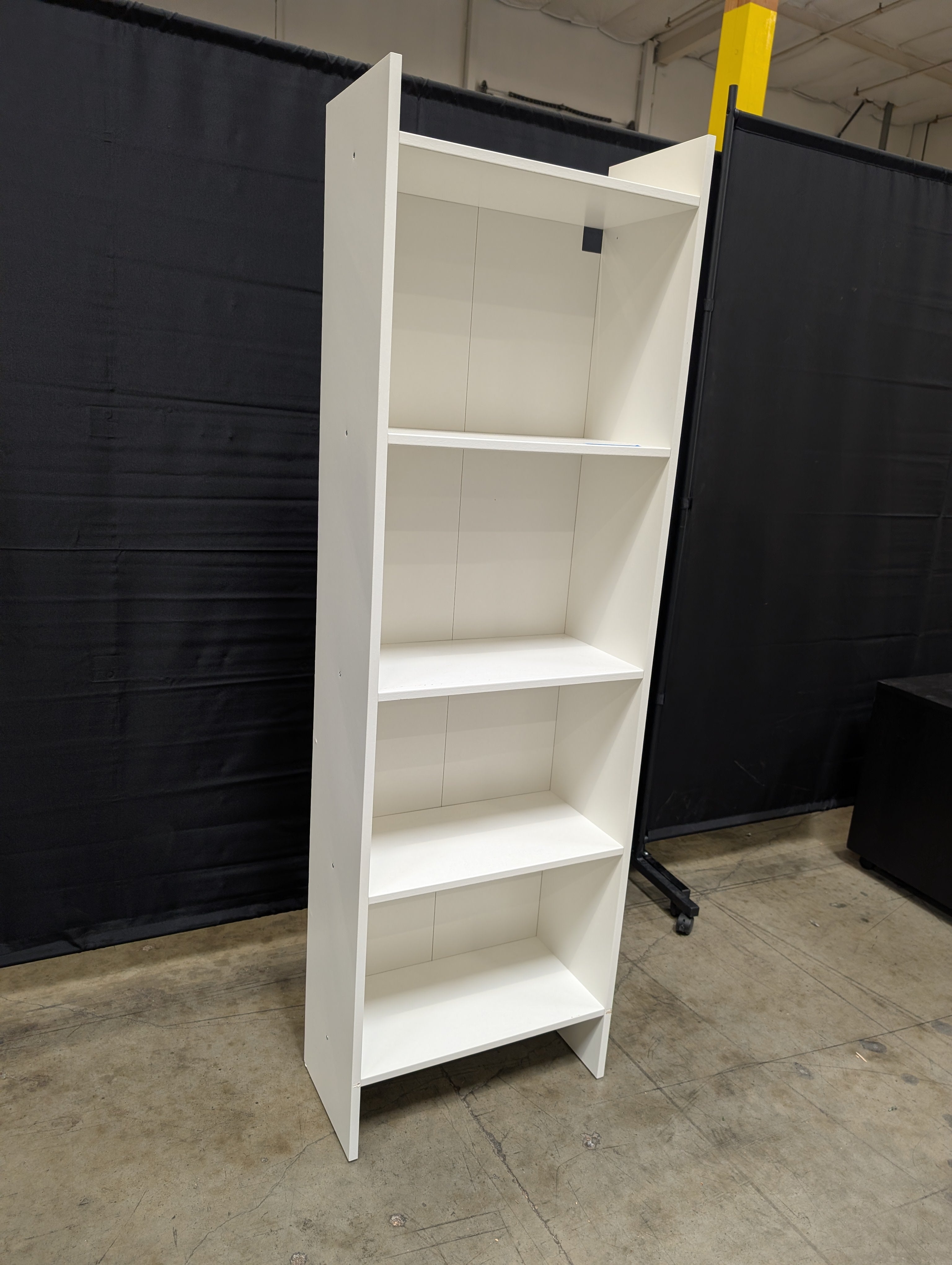 White Four-Shelf Storage Bookcase