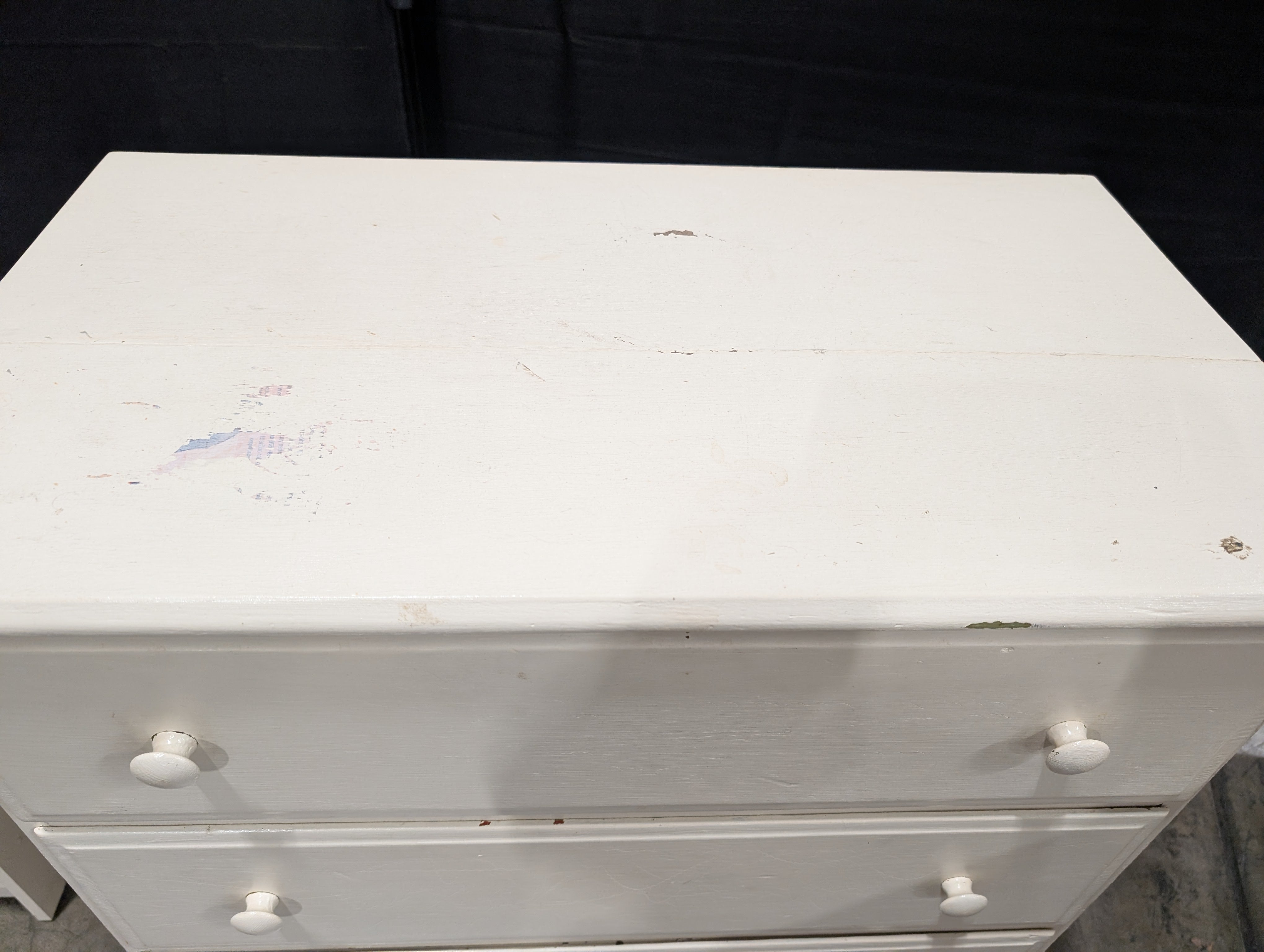 Off-White Four-Drawer Storage Dresser