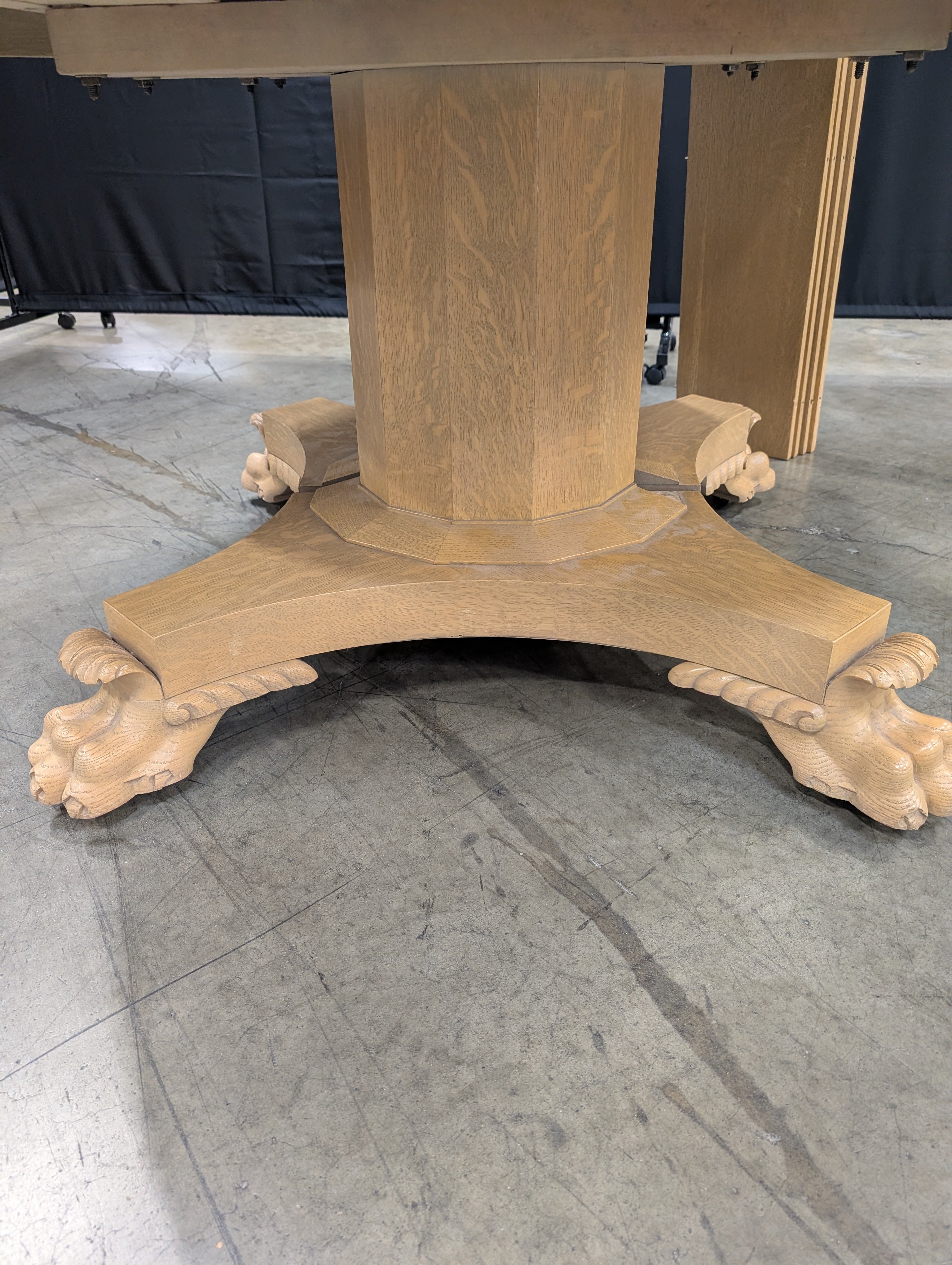 Extendable Oval Wood Dining Table with Pedestal Base