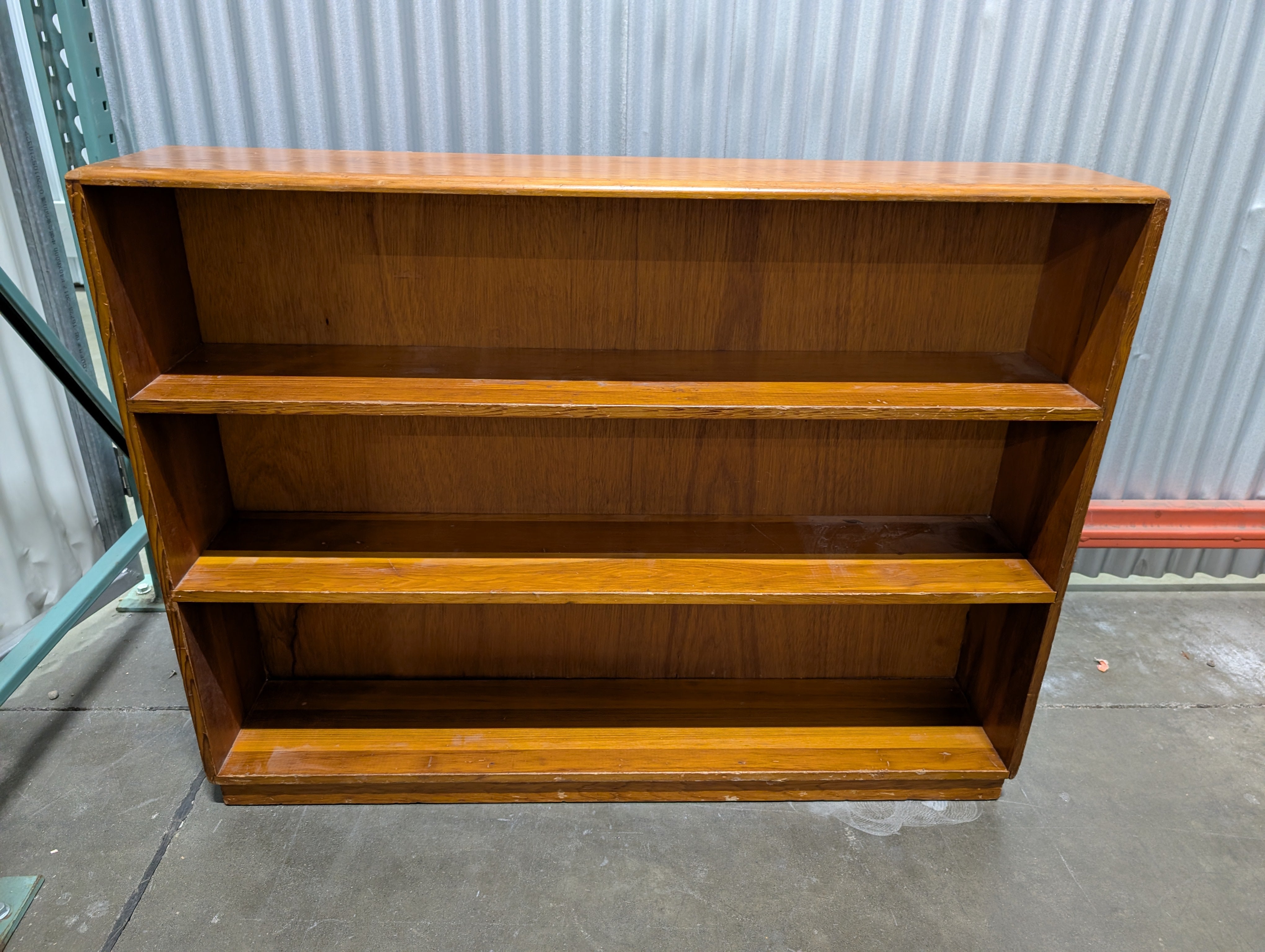 Compact Wood Bookshelf Storage Unit